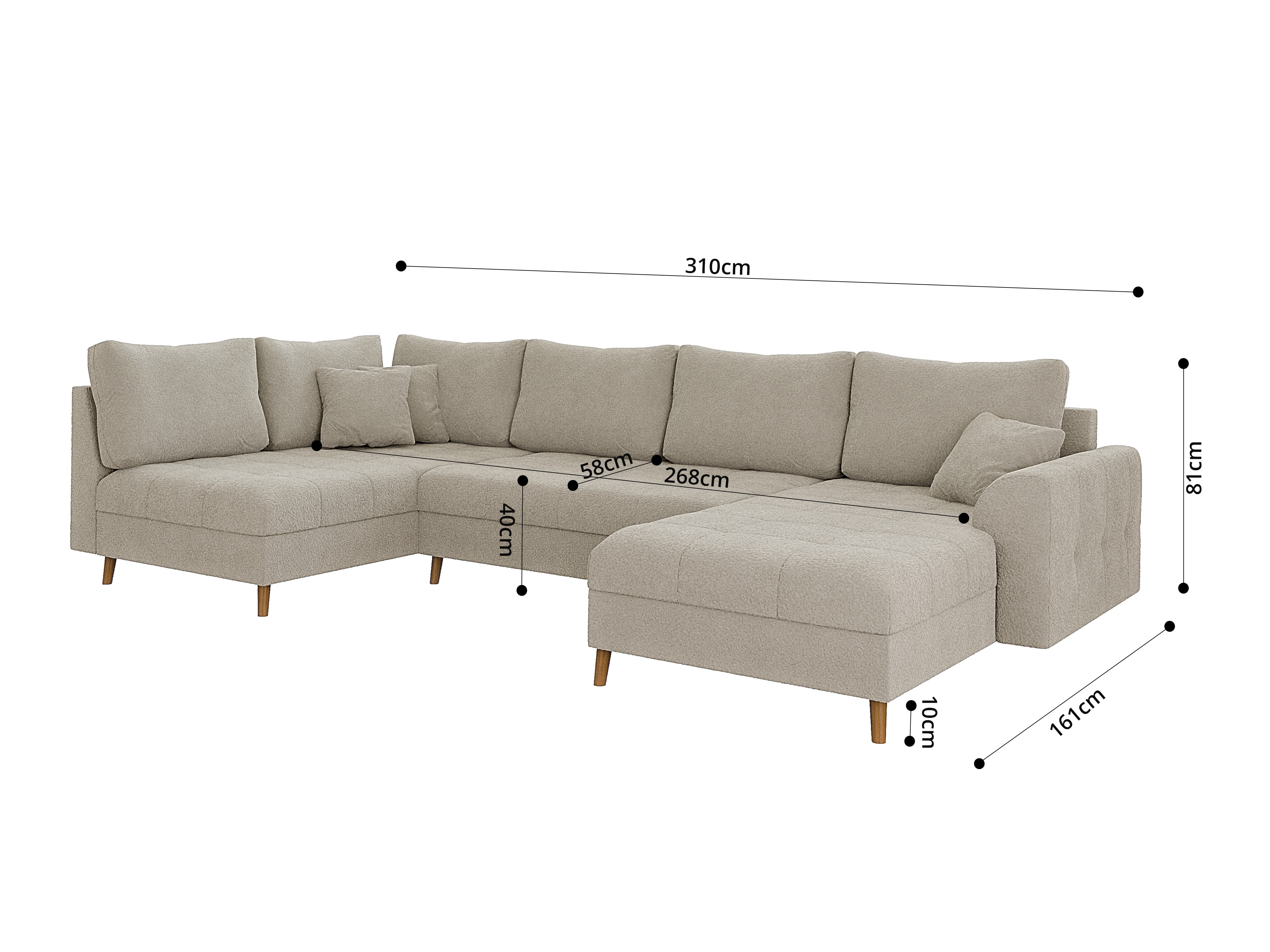 Corner sofa Elbmori 101 (Coral 65)