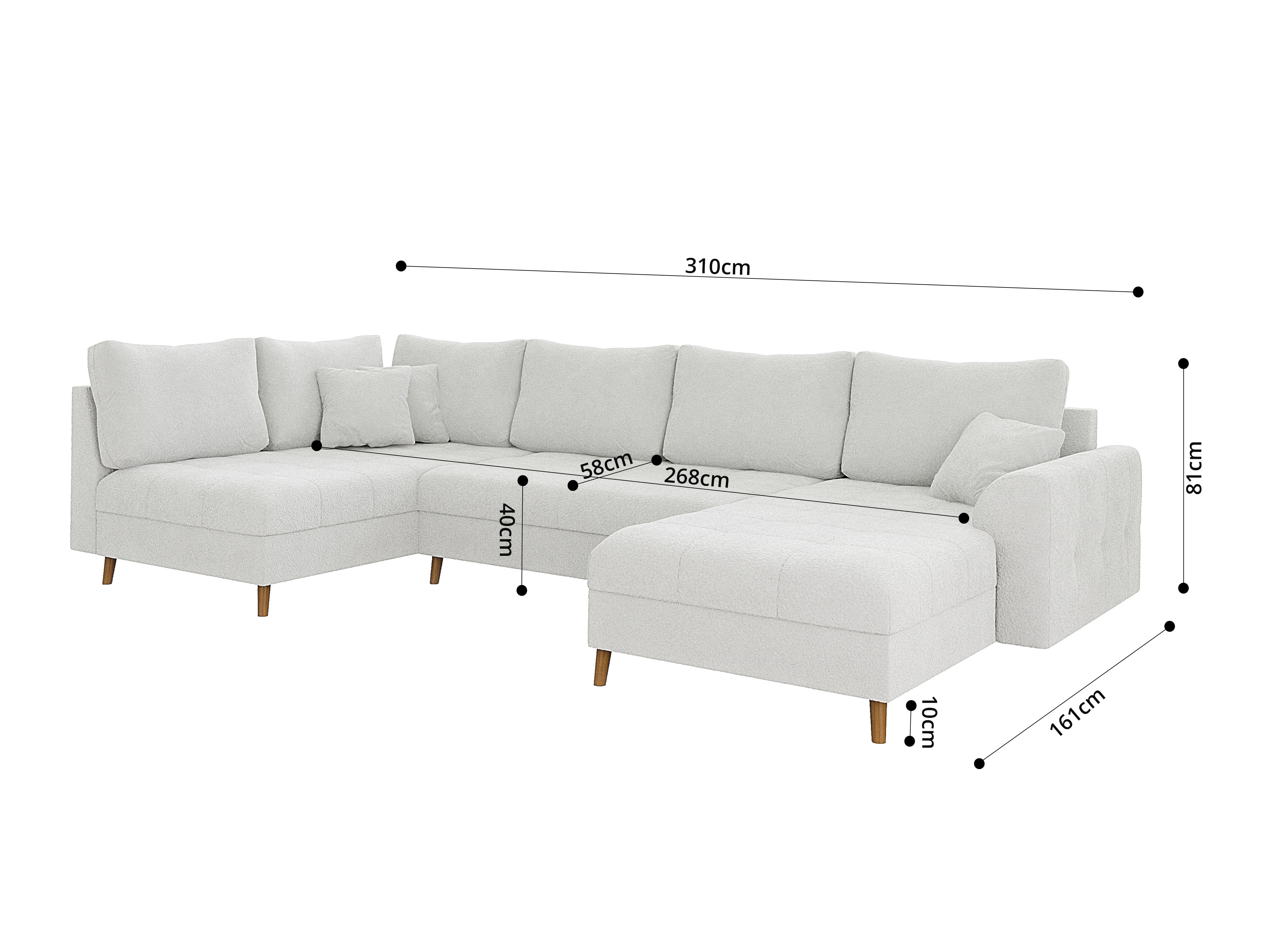 Corner sofa Elbmori 101 (Coral 70)