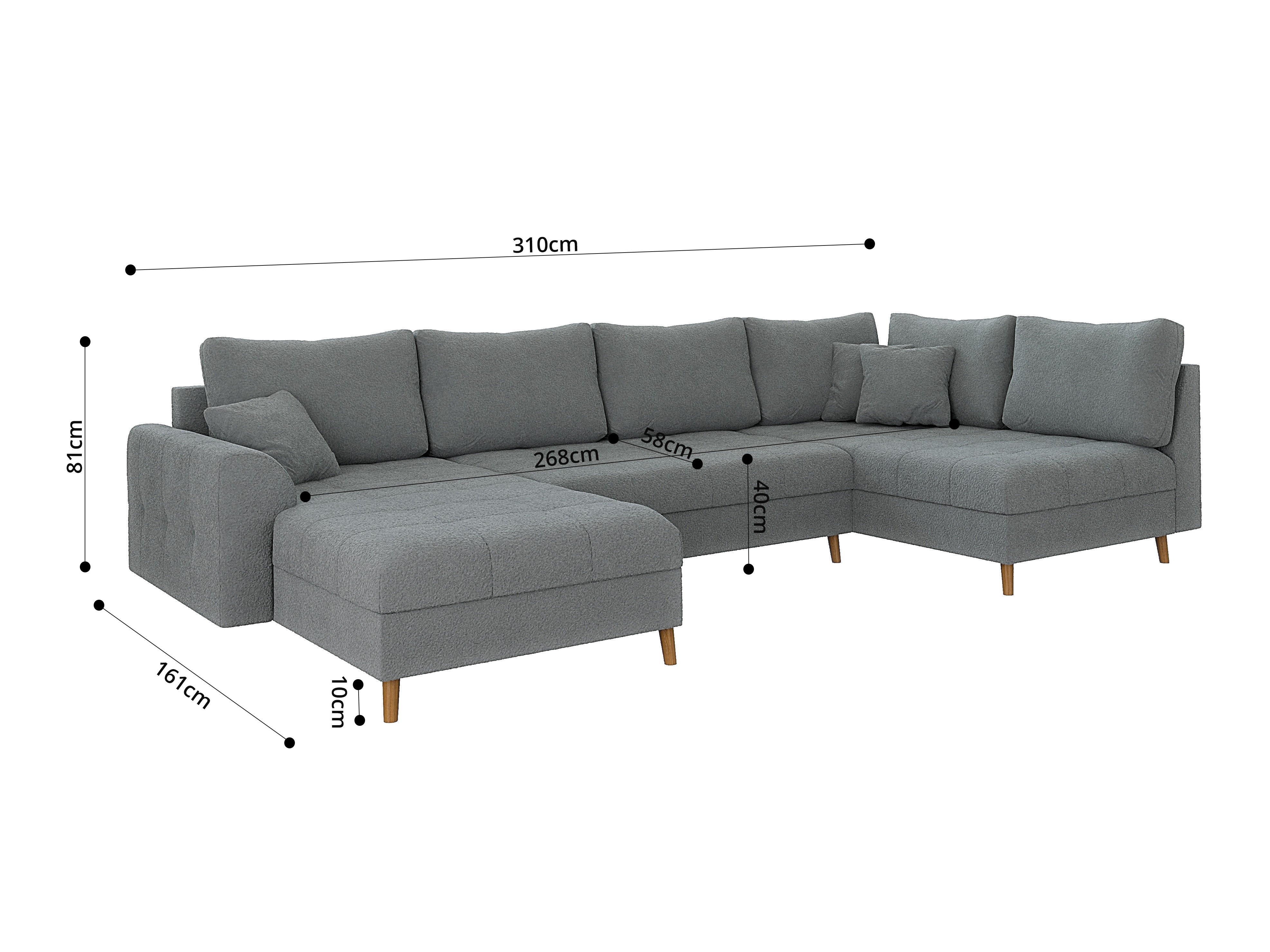 Corner sofa Elbmori 101 (Coral 75)