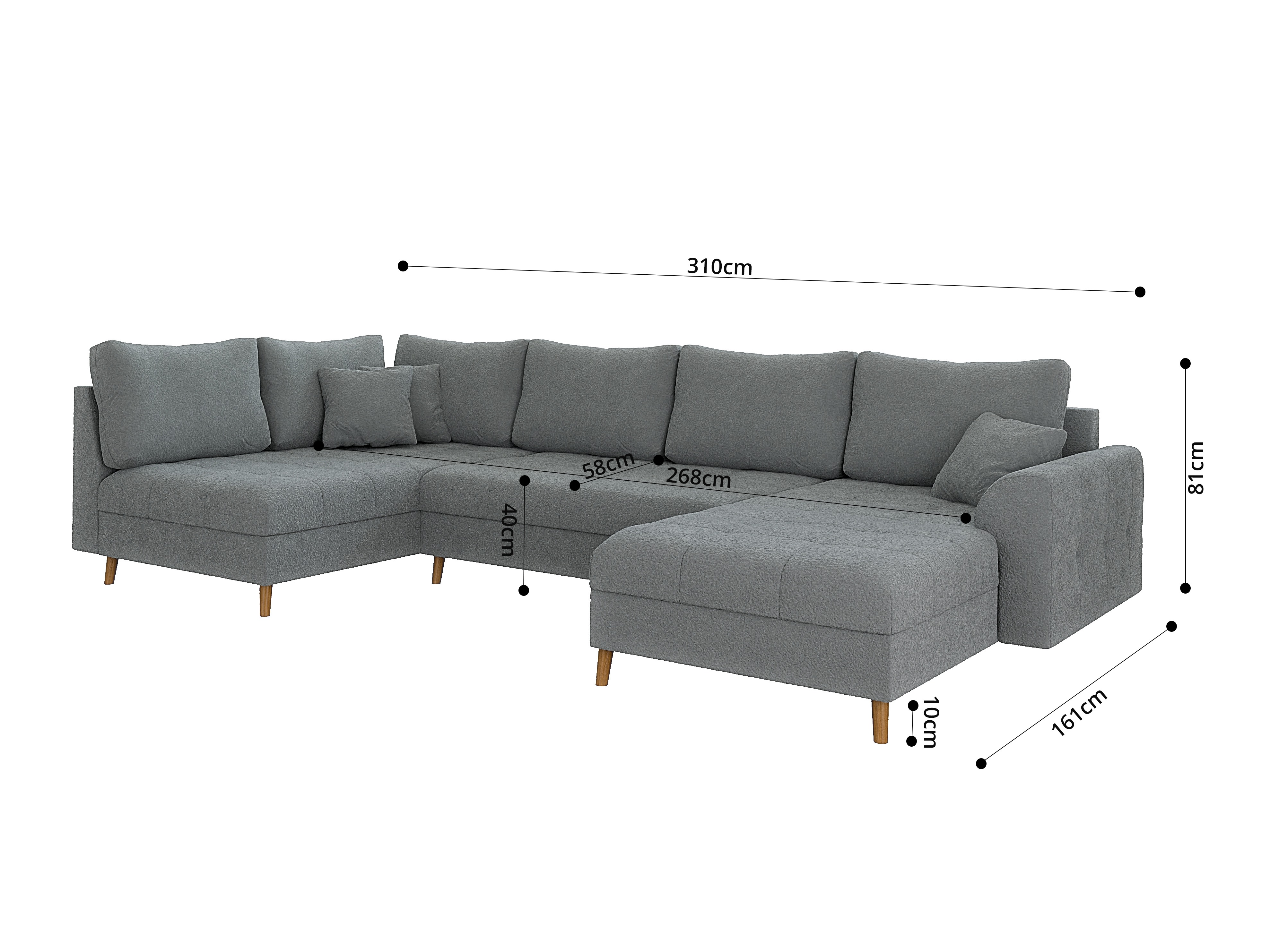 Corner sofa Elbmori 101 (Coral 75)