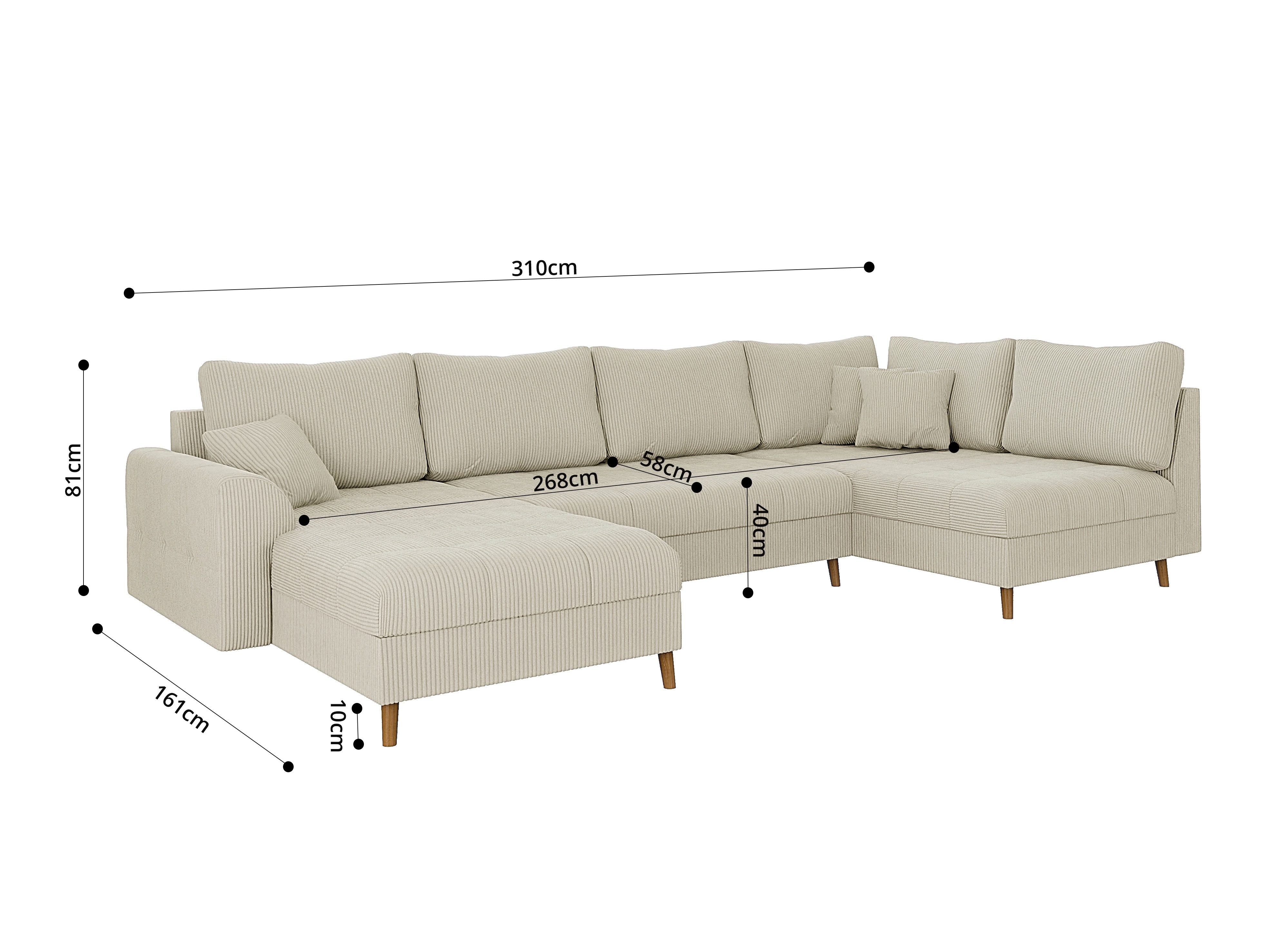 Corner sofa Elbmori 101 (Lincoln 03)