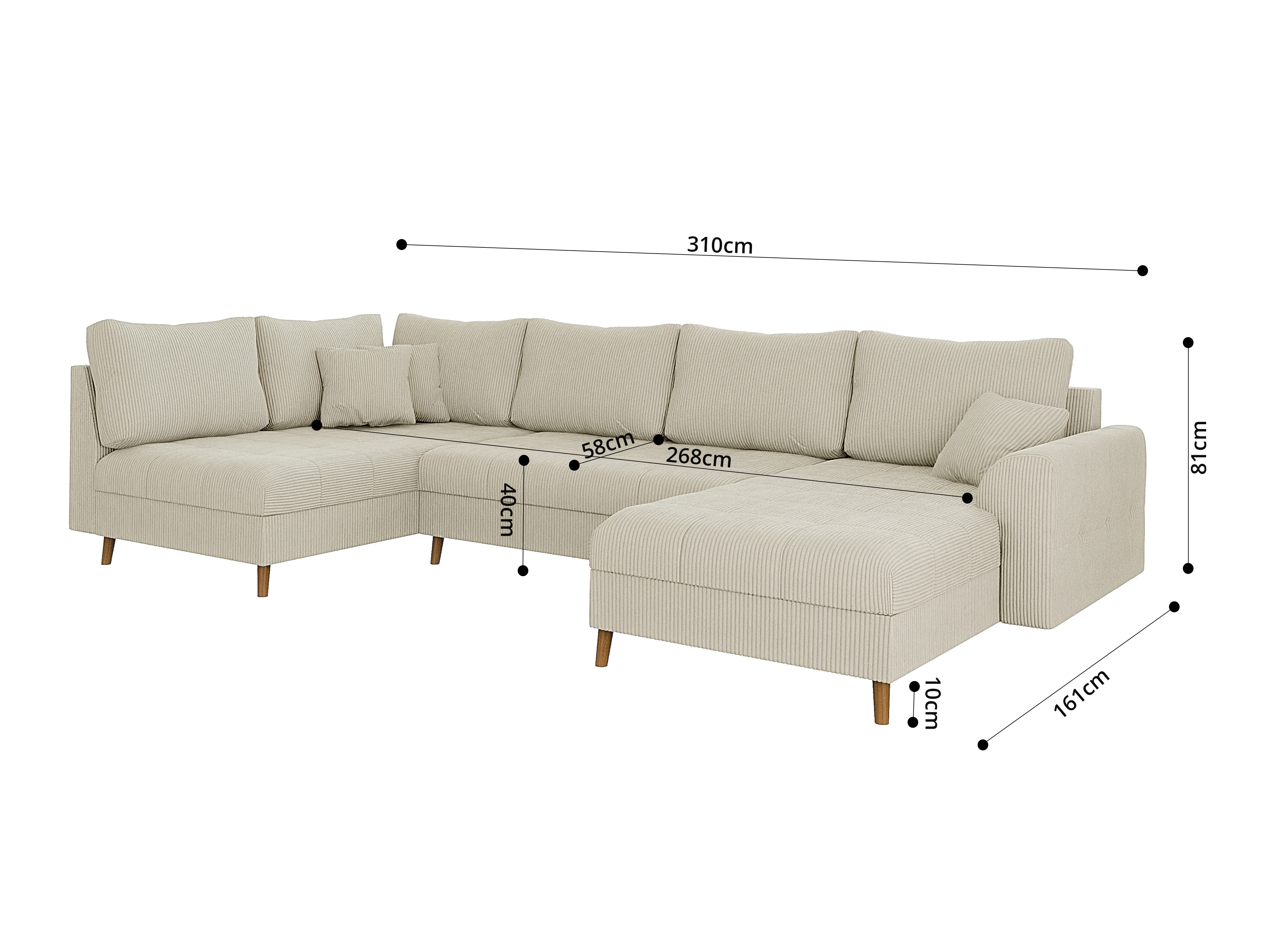 Corner sofa Elbmori 101 (Lincoln 03)