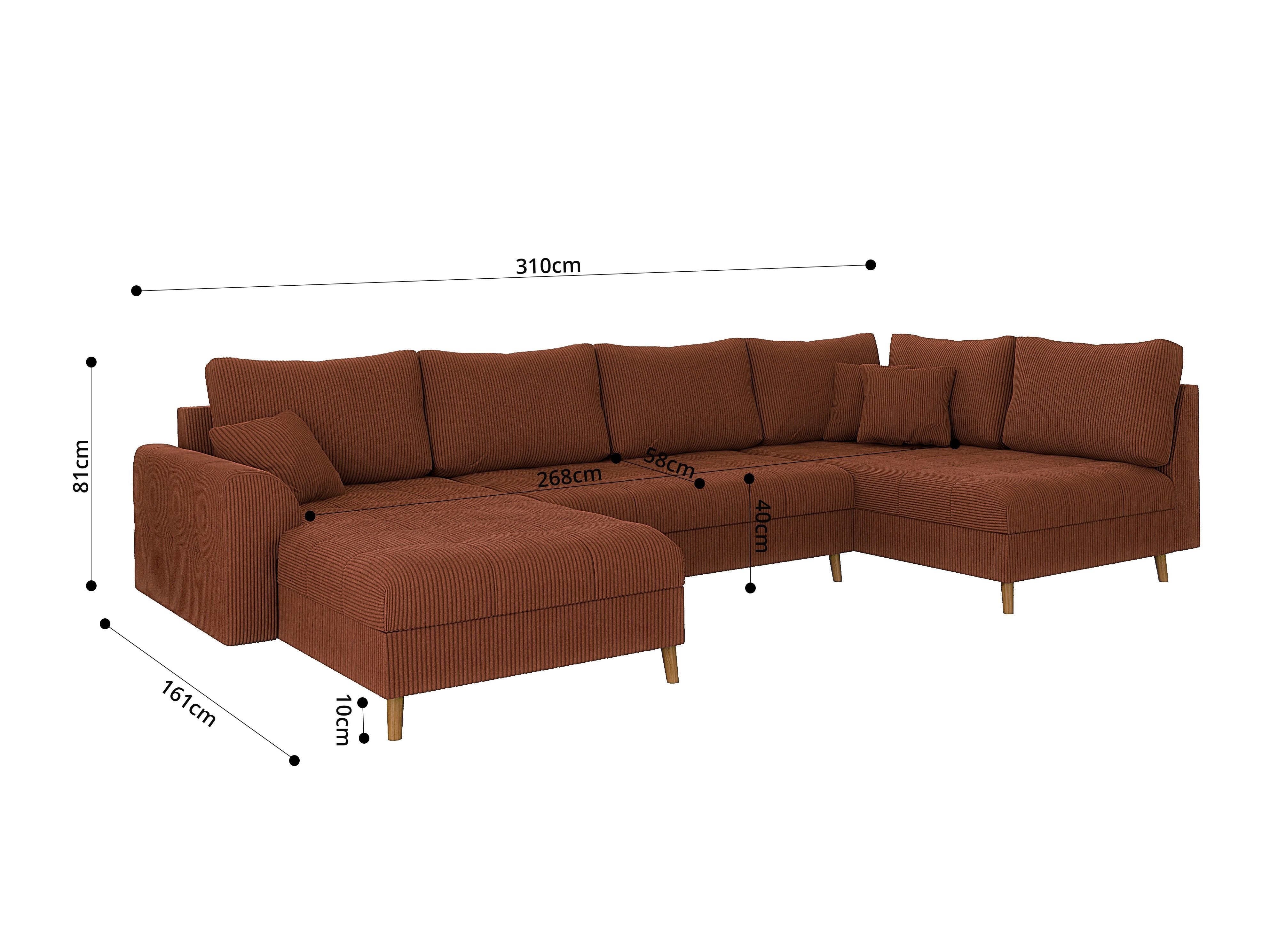 Corner sofa Elbmori 101 (Lincoln 57)