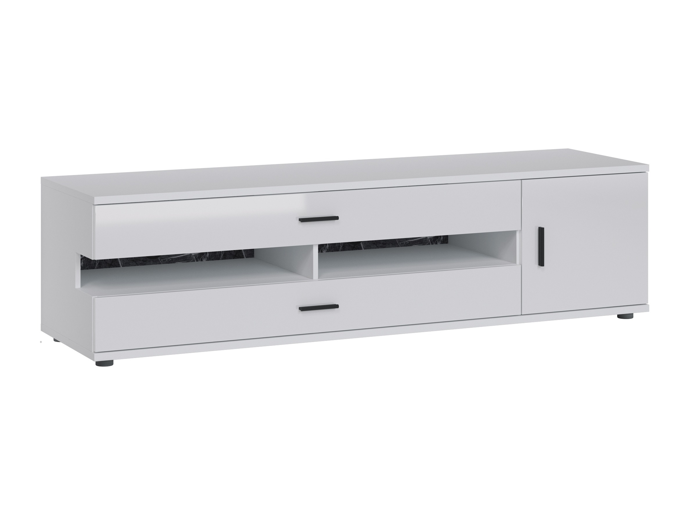 TV stand Ontario 171 (Glossy white + White)