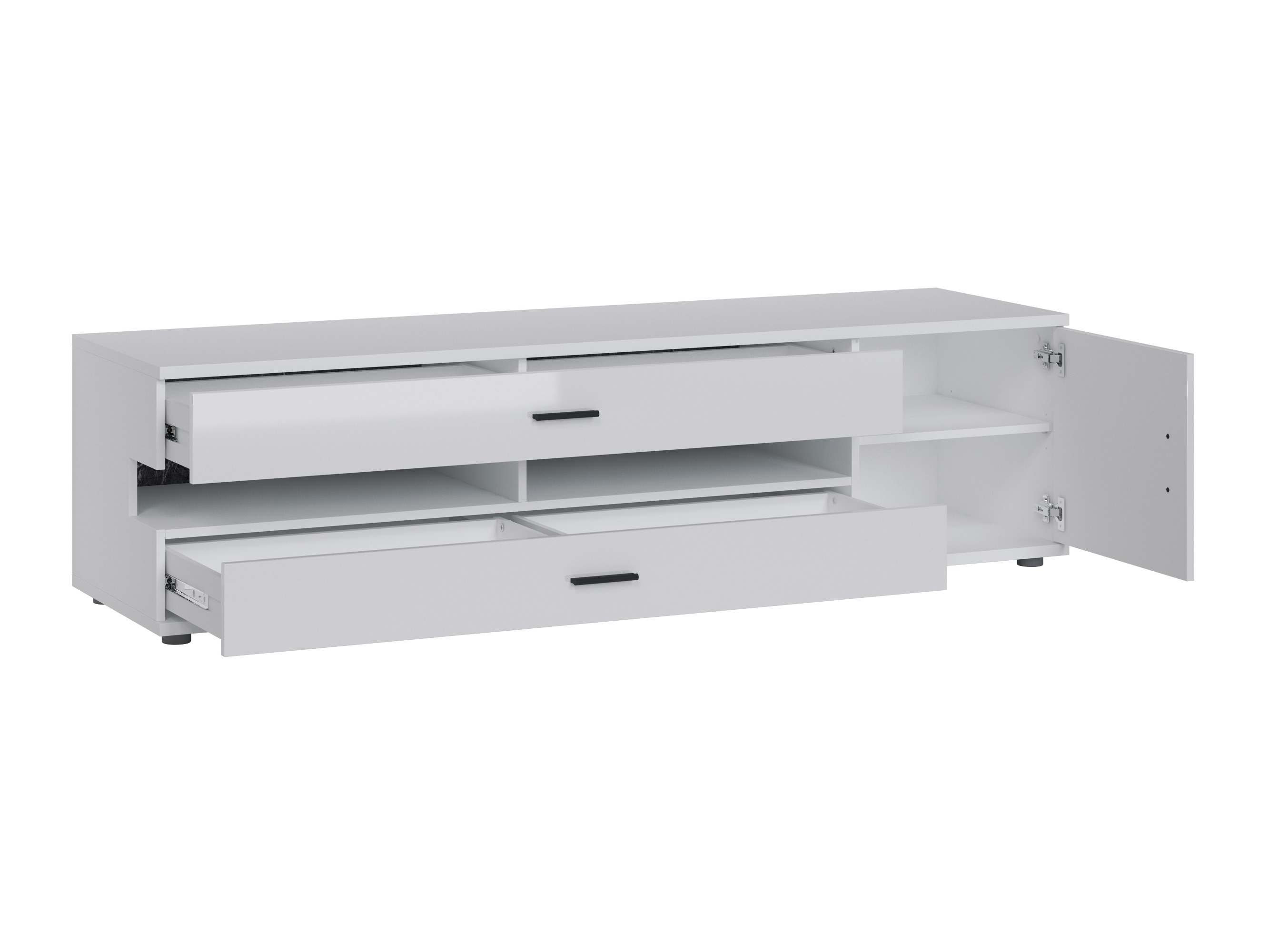 TV stand Ontario 171 (Glossy white + White)
