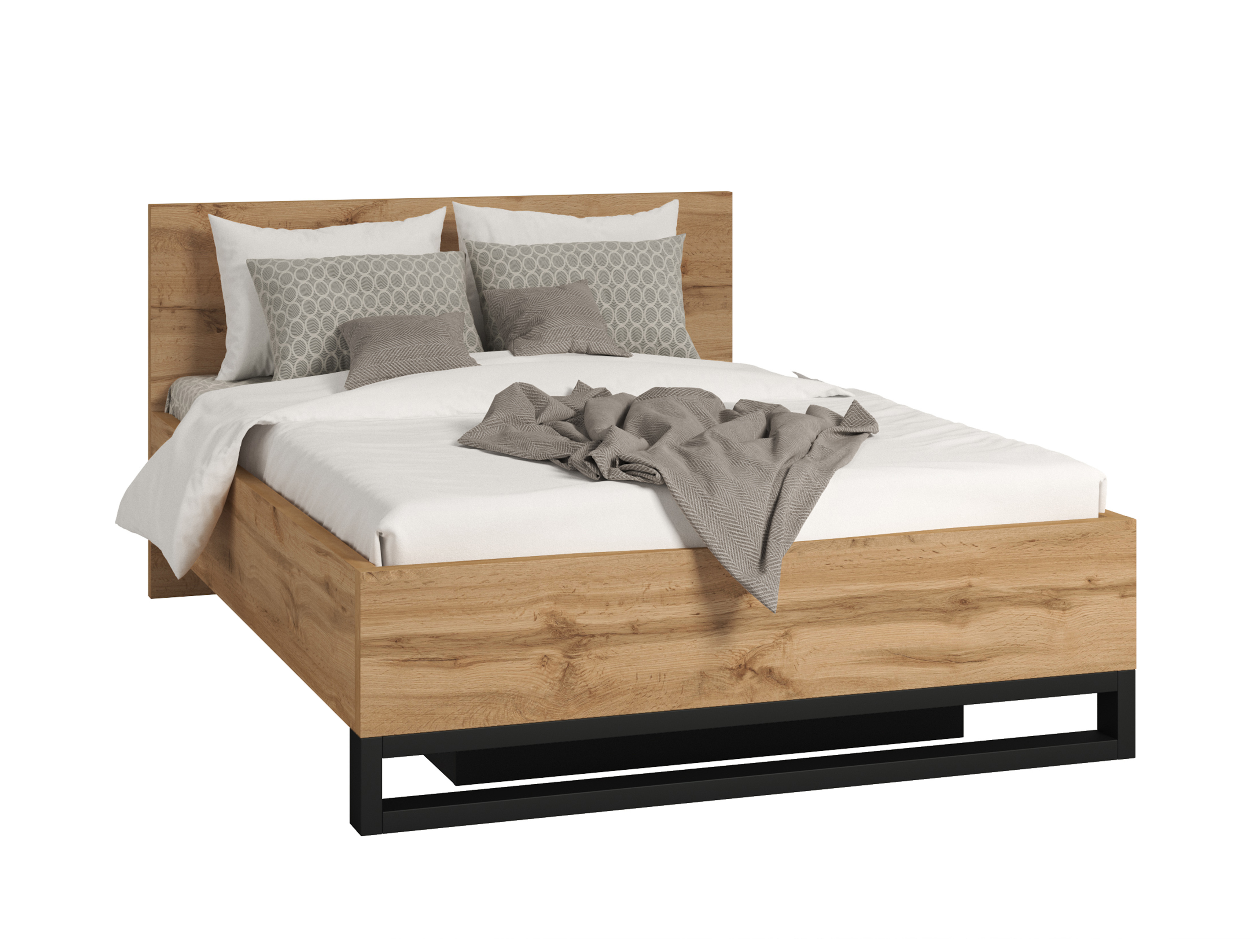 Bed Avicavu 118 (Wotan Oak + Black)