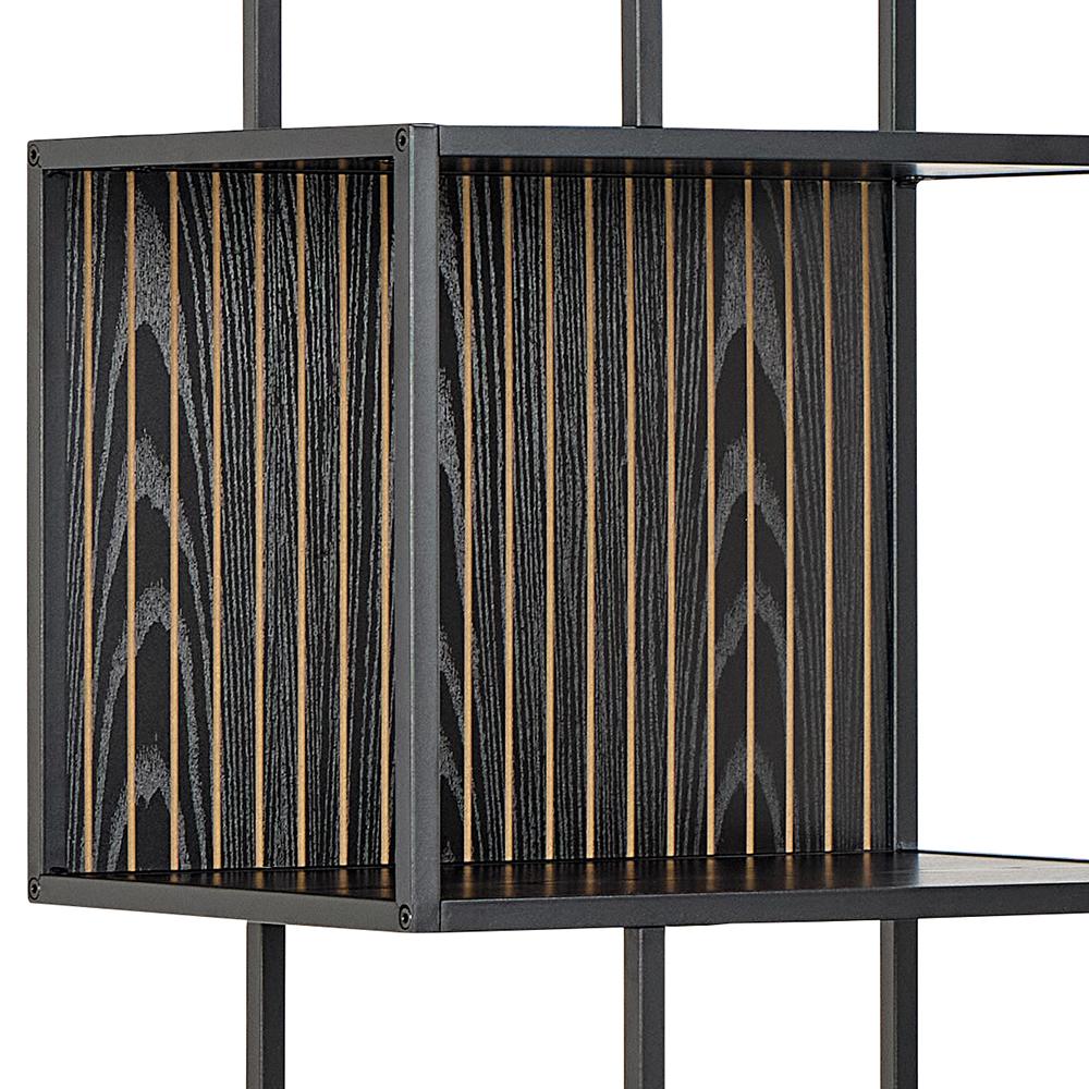 Bookcase Norsica Sevferi 182 (Black ash + Black)