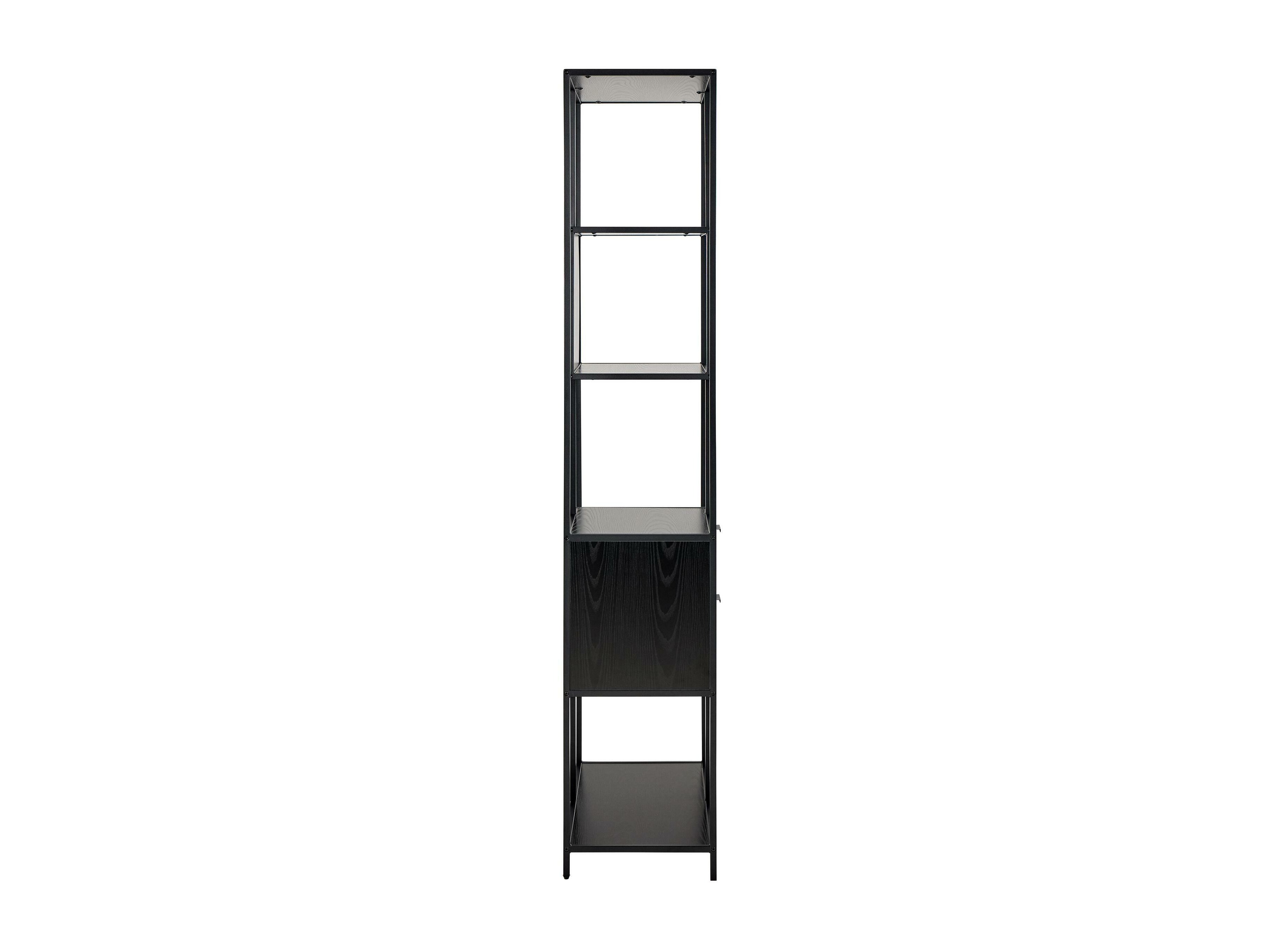 Bookcase Norsica Sevferi 182 (Black ash + Black)