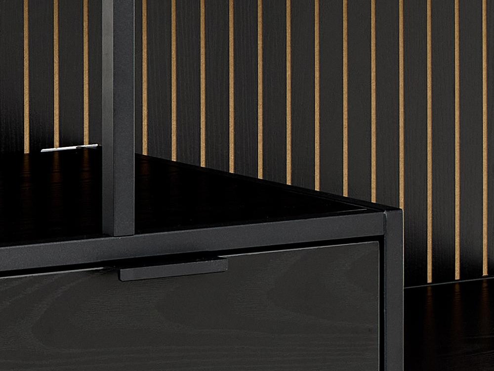 Bookcase Norsica Sevferi 183 (Black ash + Black)