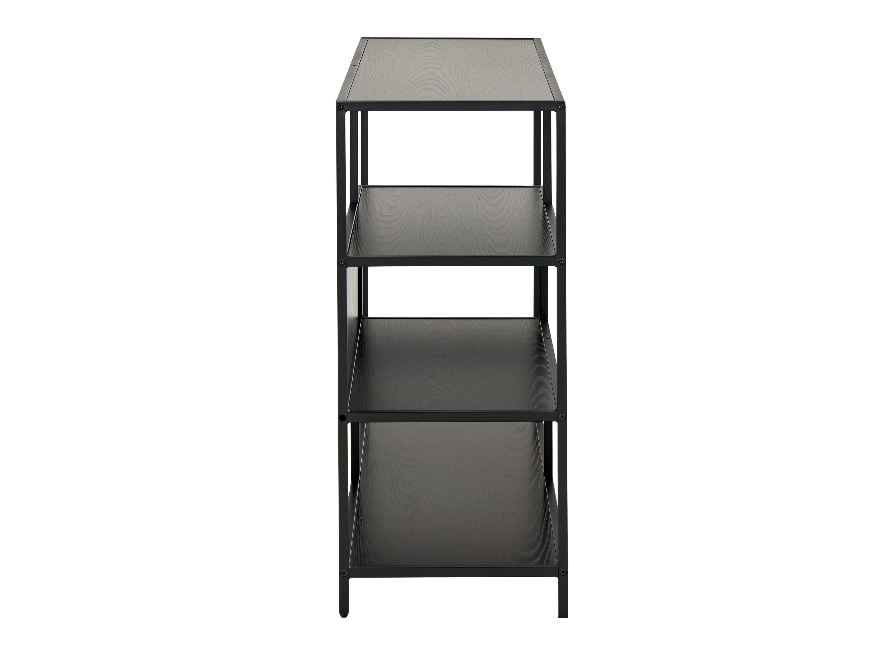 Bookcase Norsica Sevferi 191 (Black ash + Black)
