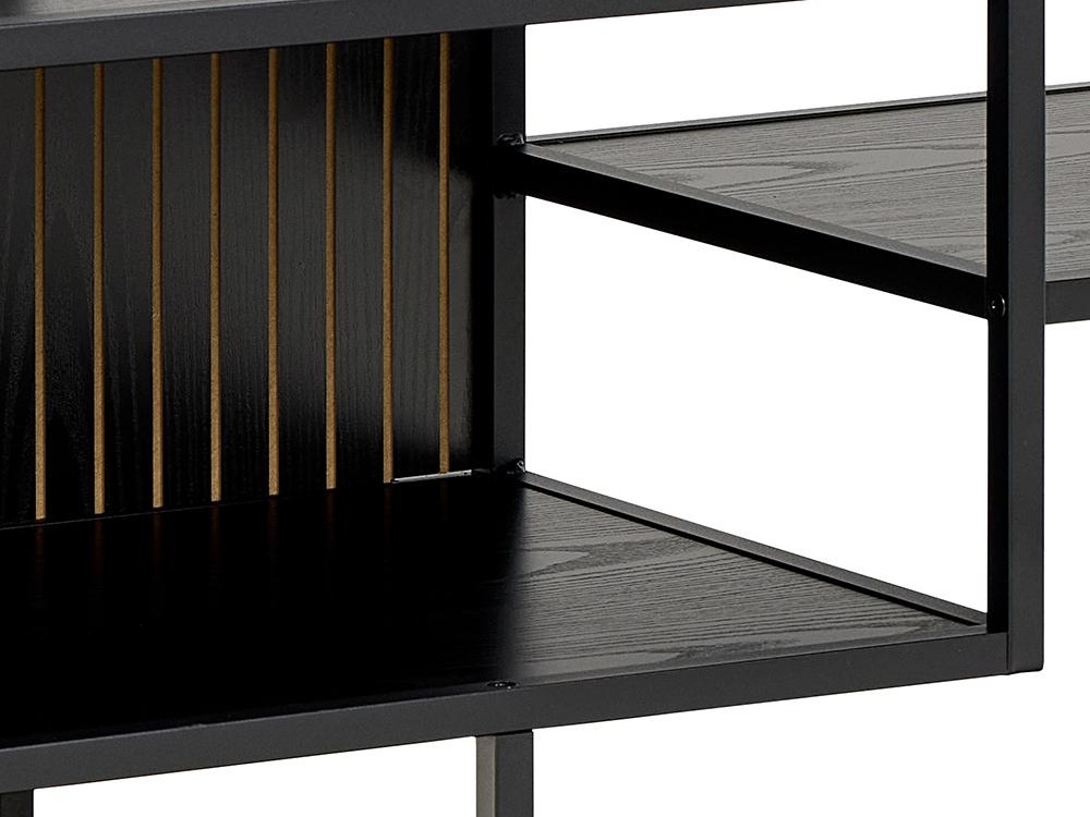 Bookcase Norsica Sevferi 191 (Black ash + Black)