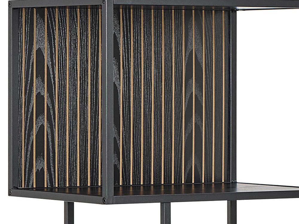 Bookcase Norsica Sevferi 192 (Black ash + Black)