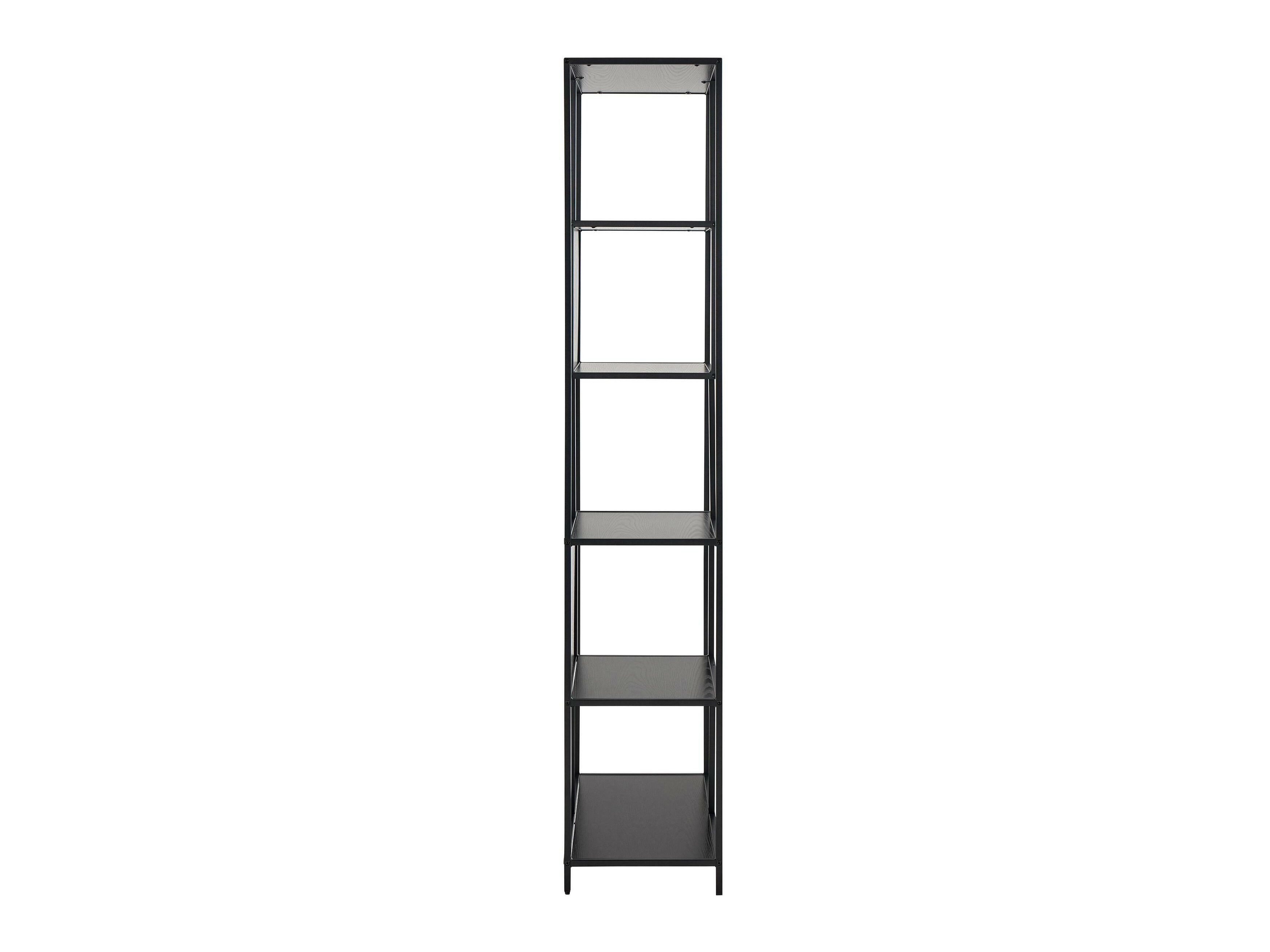 Bookcase Norsica Sevferi 192 (Black ash + Black)