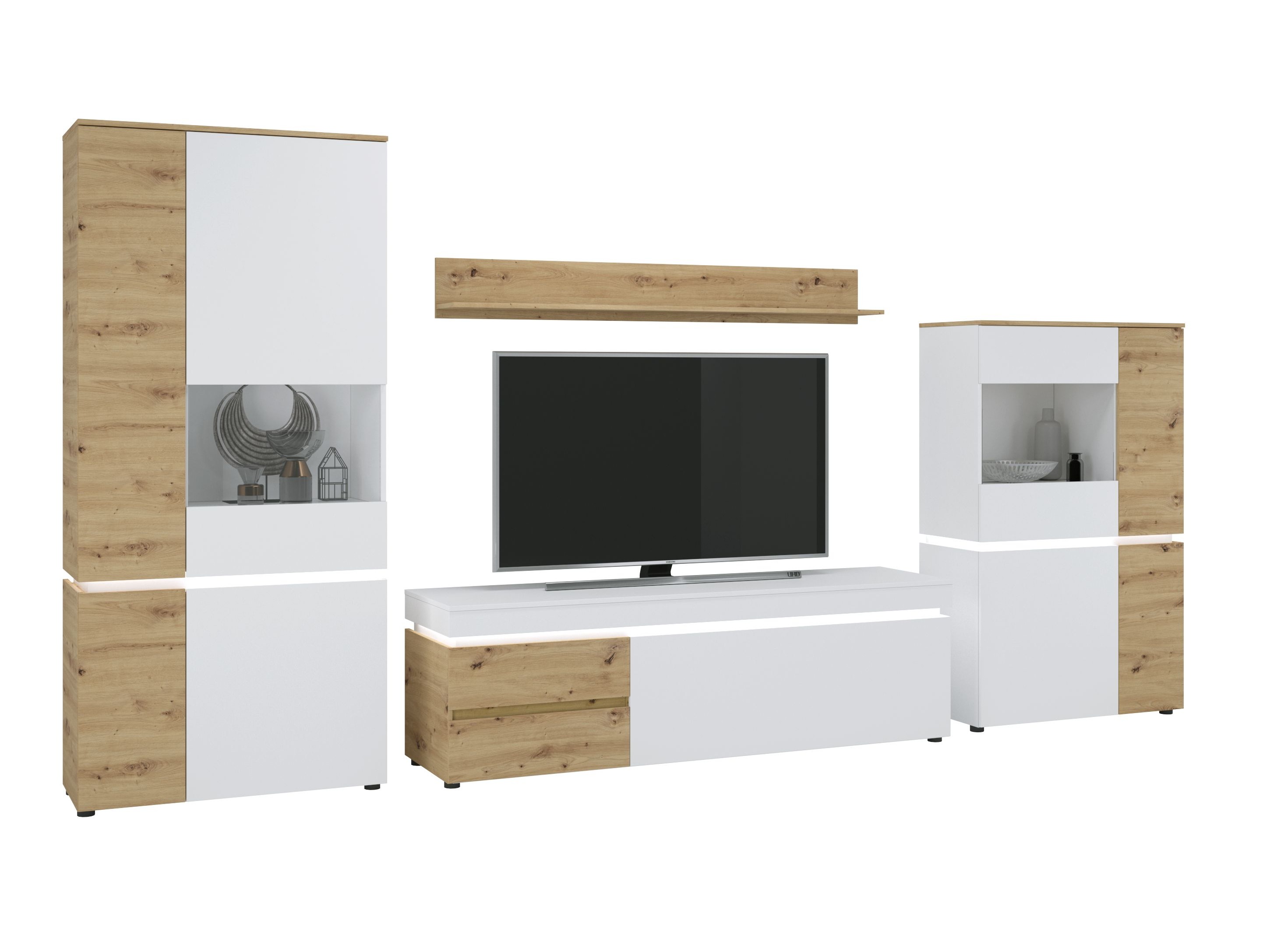 Living room set Ontario 176 (Artisan oak + White)