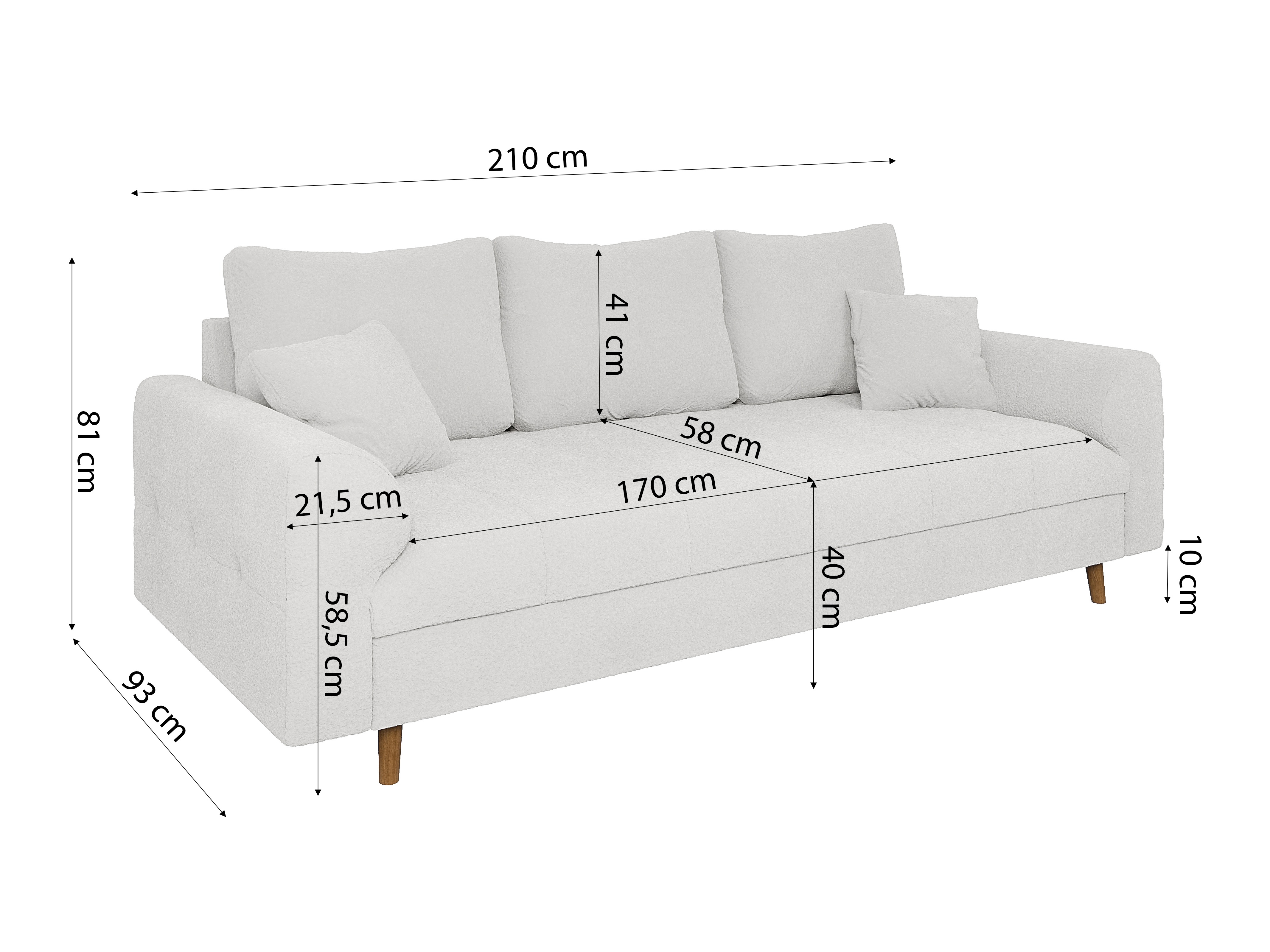 Sofa Elbmori 105 (Coral 70)
