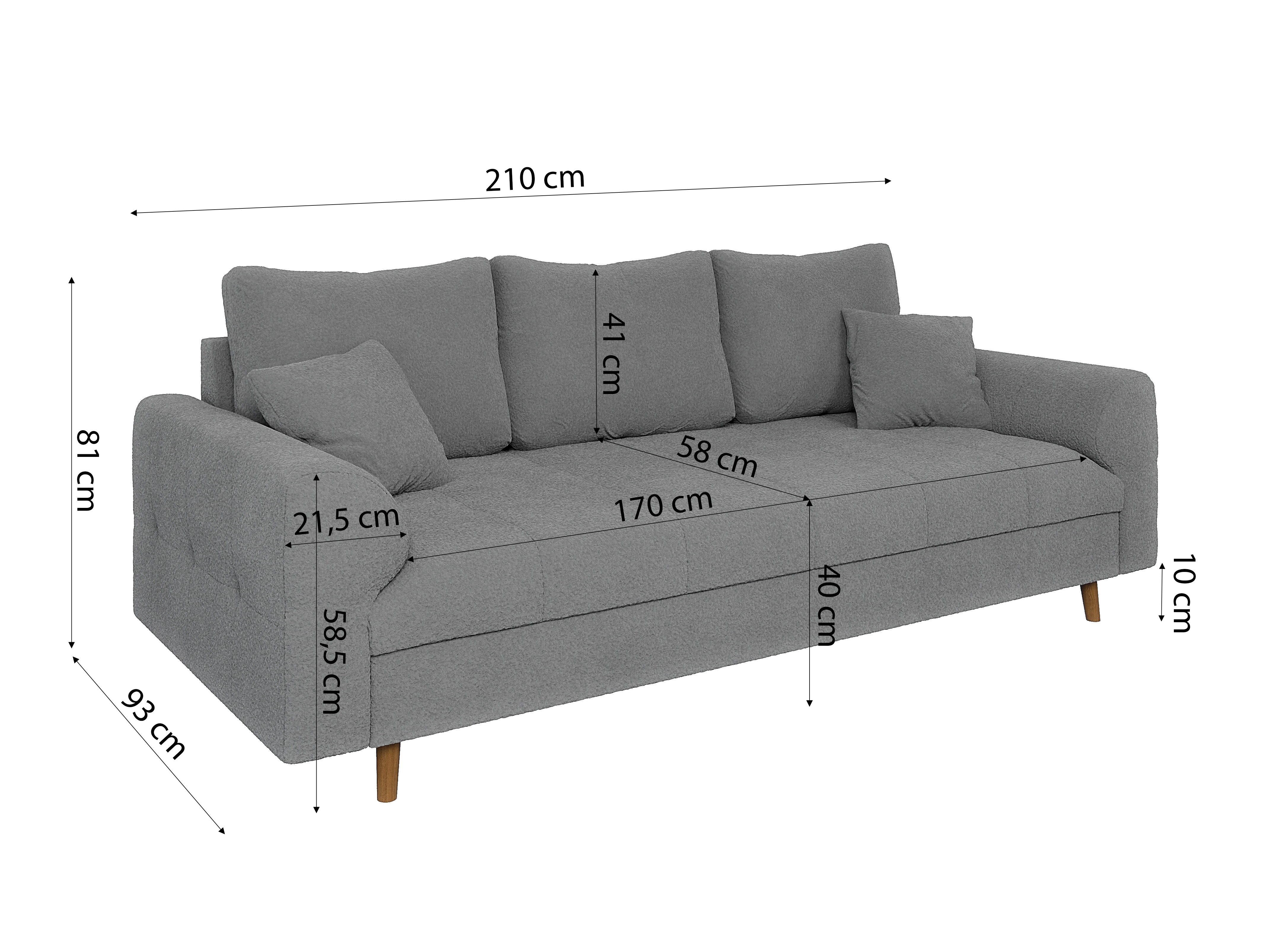 Sofa Elbmori 105 (Coral 75)