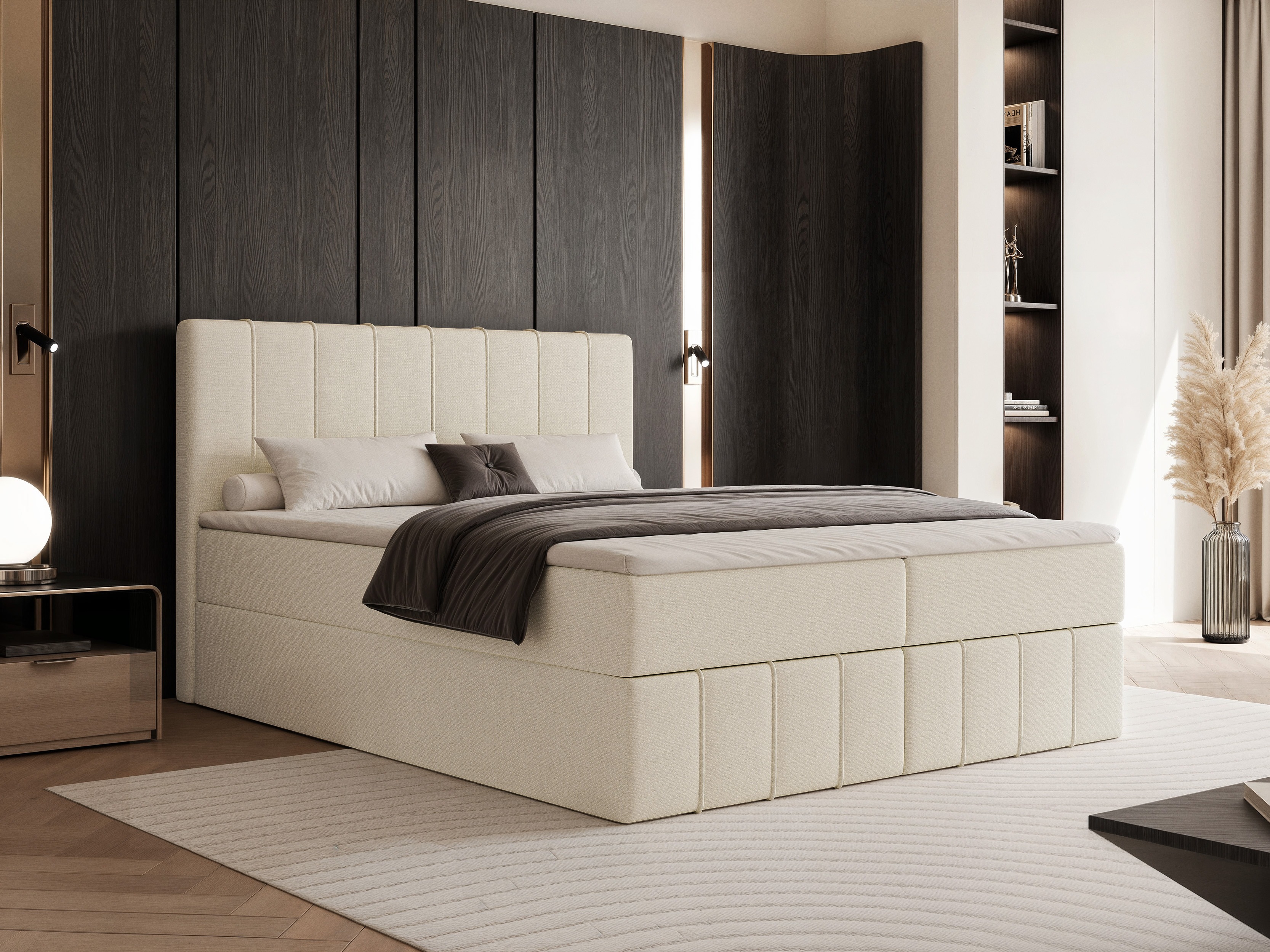 Continental bed Martinez 125 (Lumi 03)