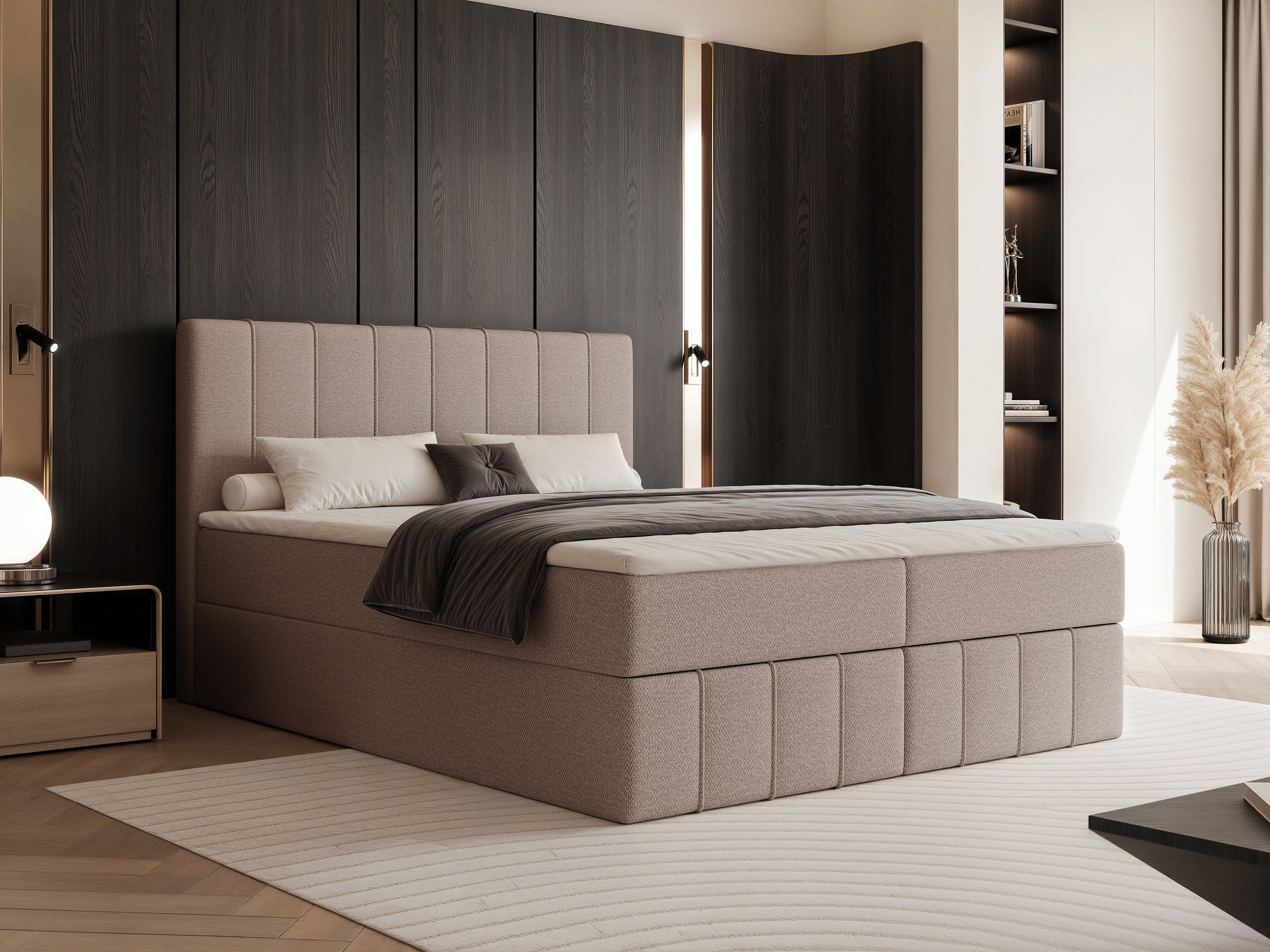 Continental bed Martinez 125 (Lumi 19)