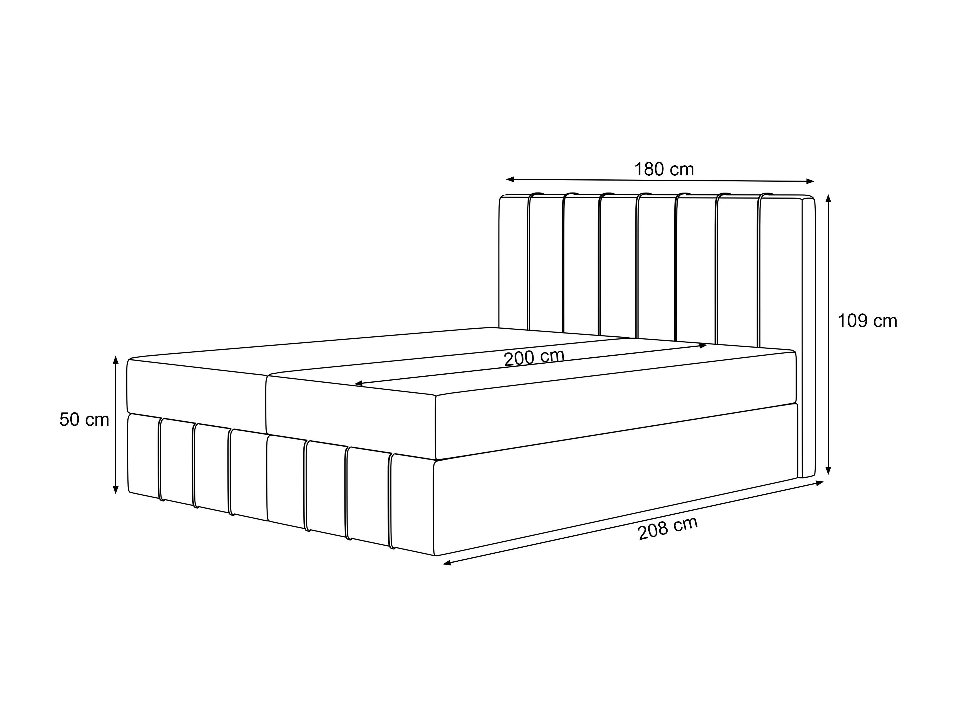 Continental bed Martinez 125 (Melody 13)