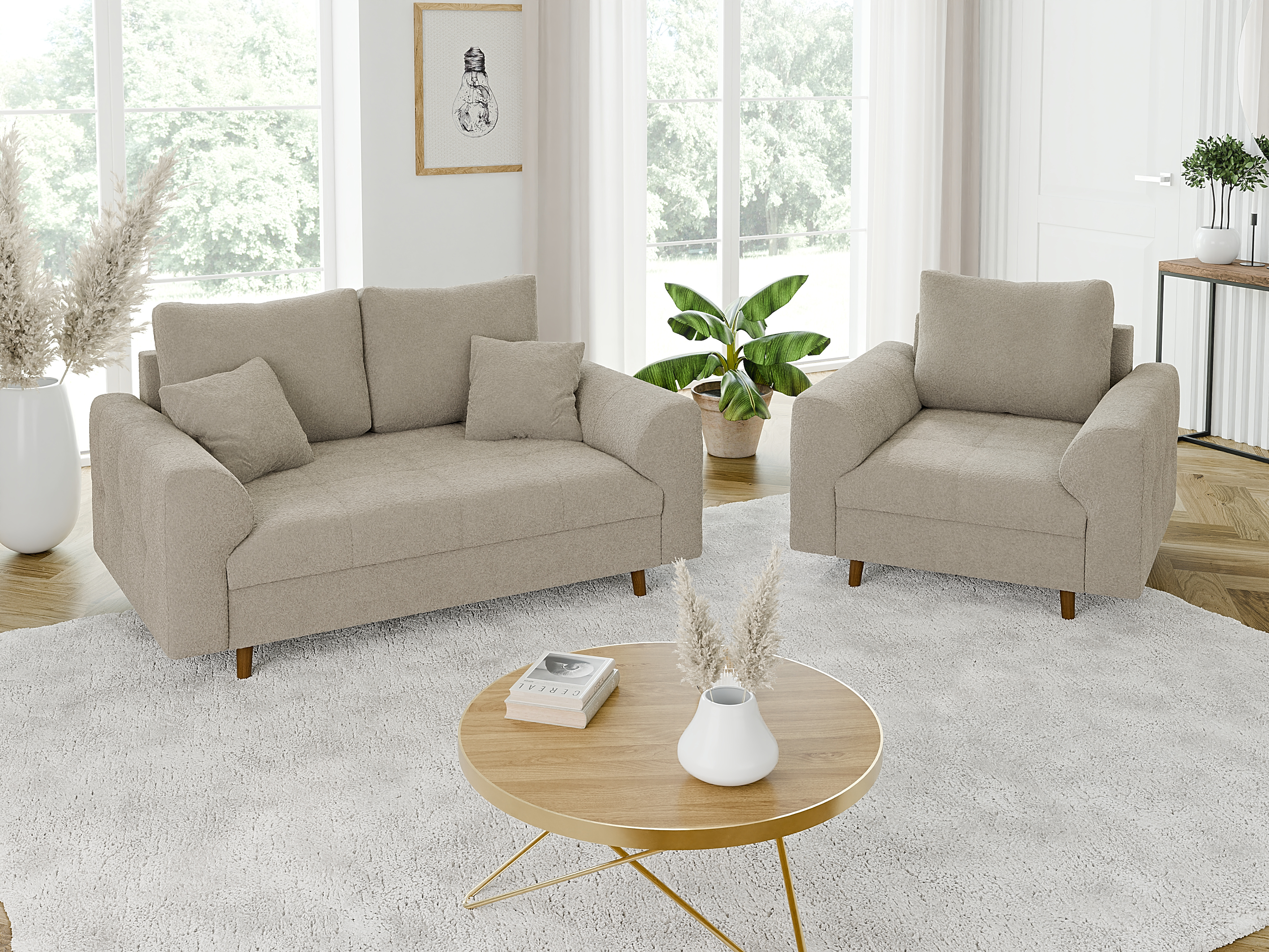 Upholstered furniture set Elbmori 106 (Coral 65)