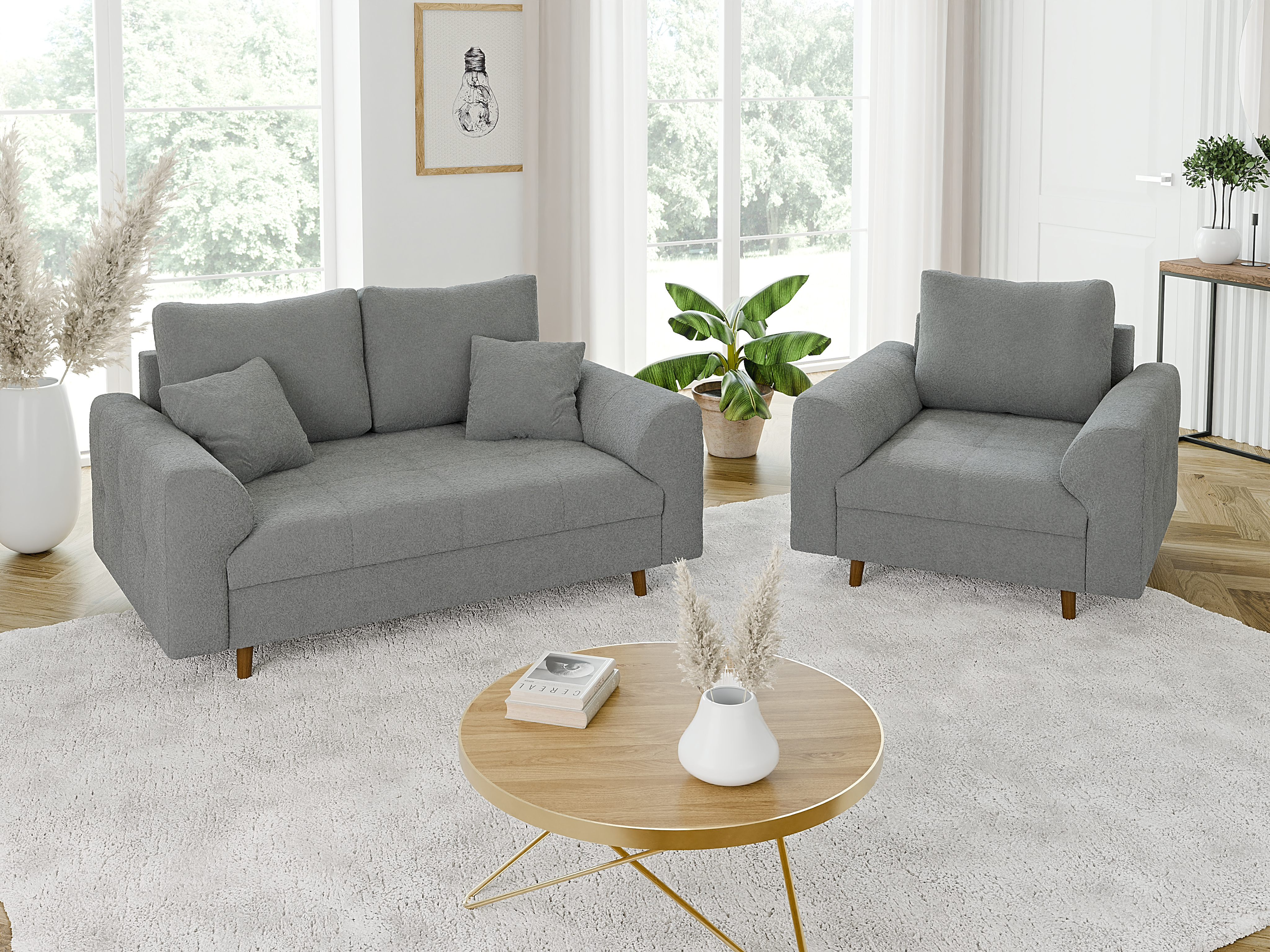 Upholstered furniture set Elbmori 106 (Coral 75)