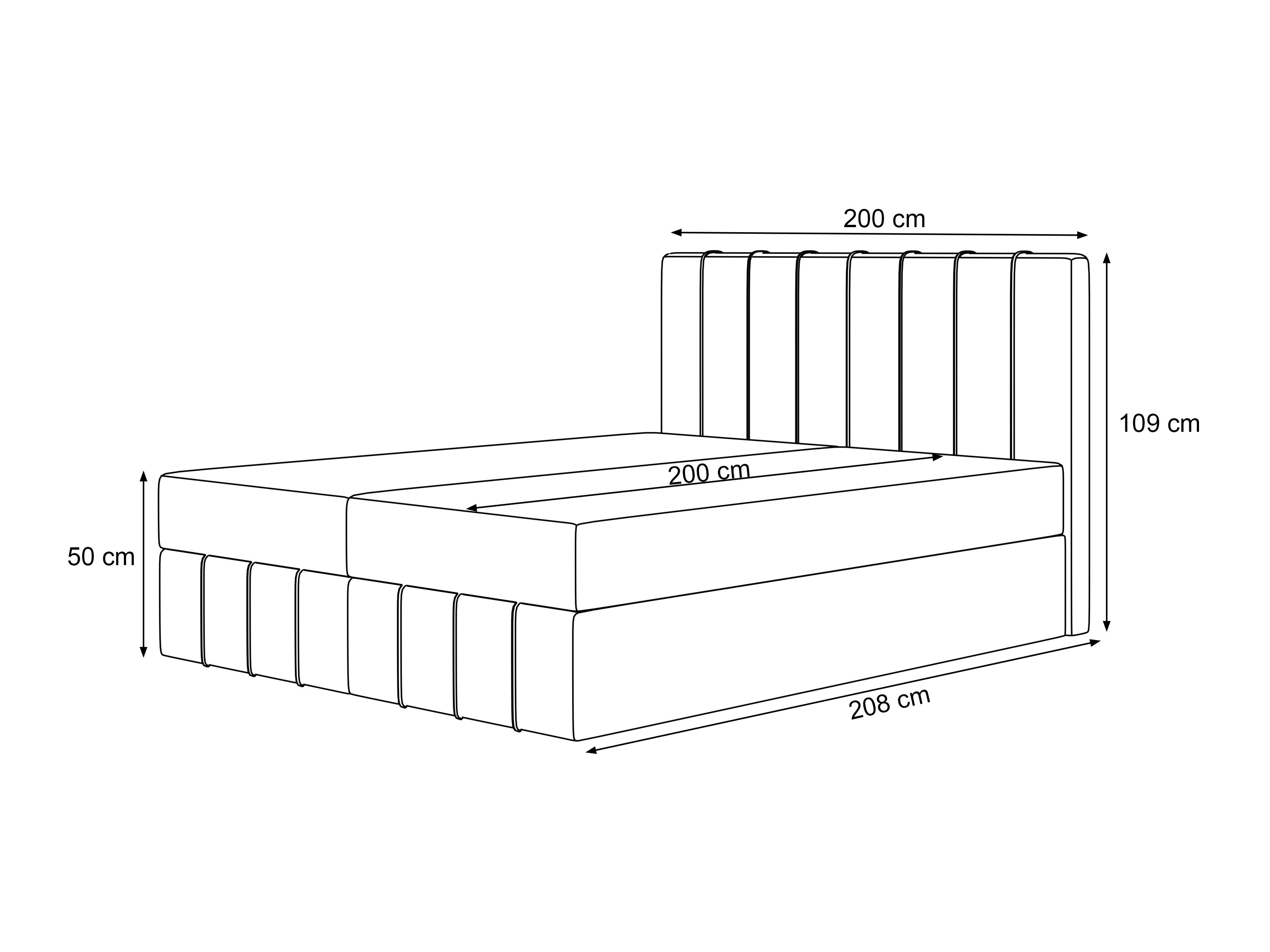 Continental bed Martinez 125 (Piano 26)