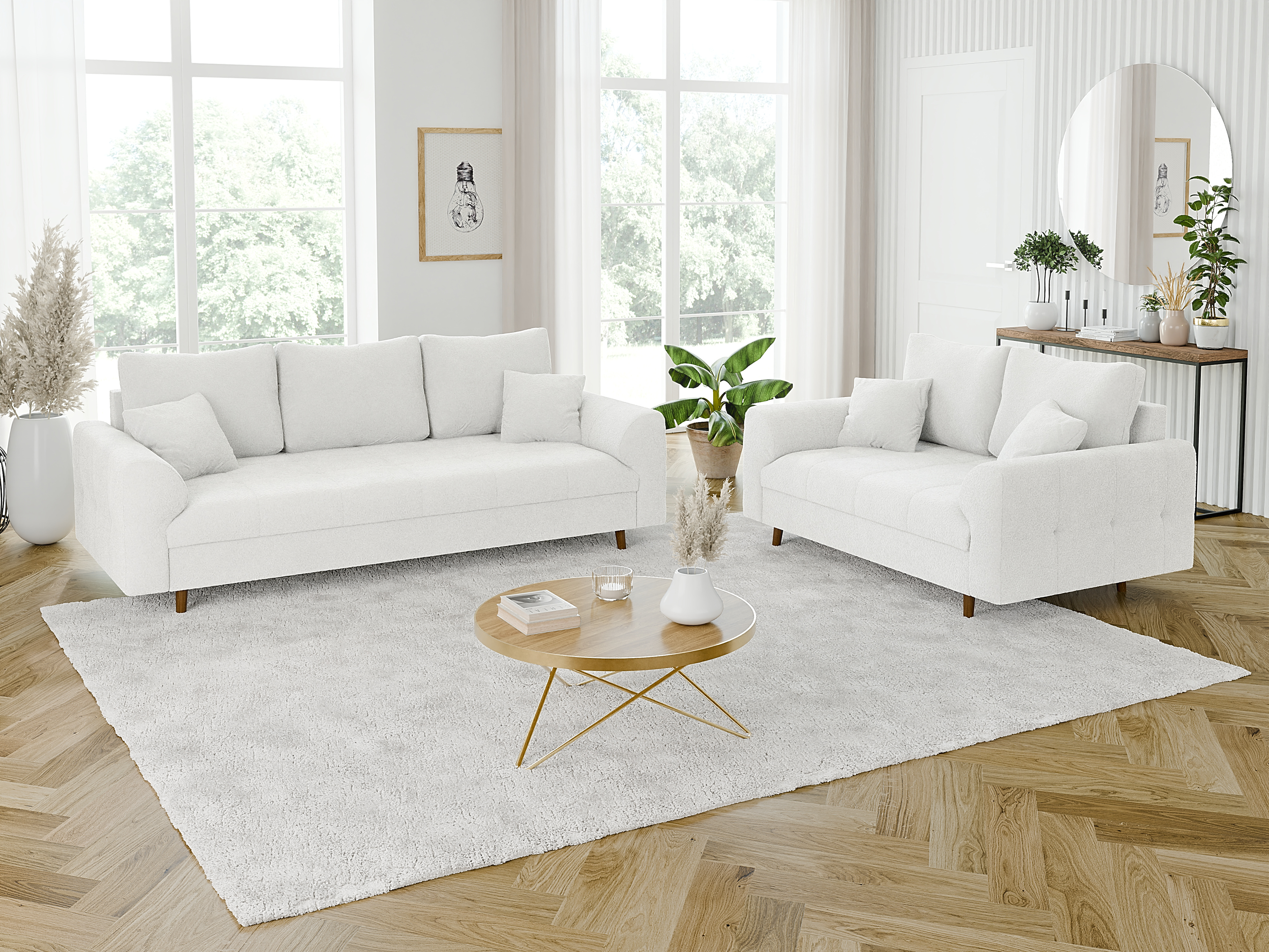 Upholstered furniture set Elbmori 107 (Coral 70)