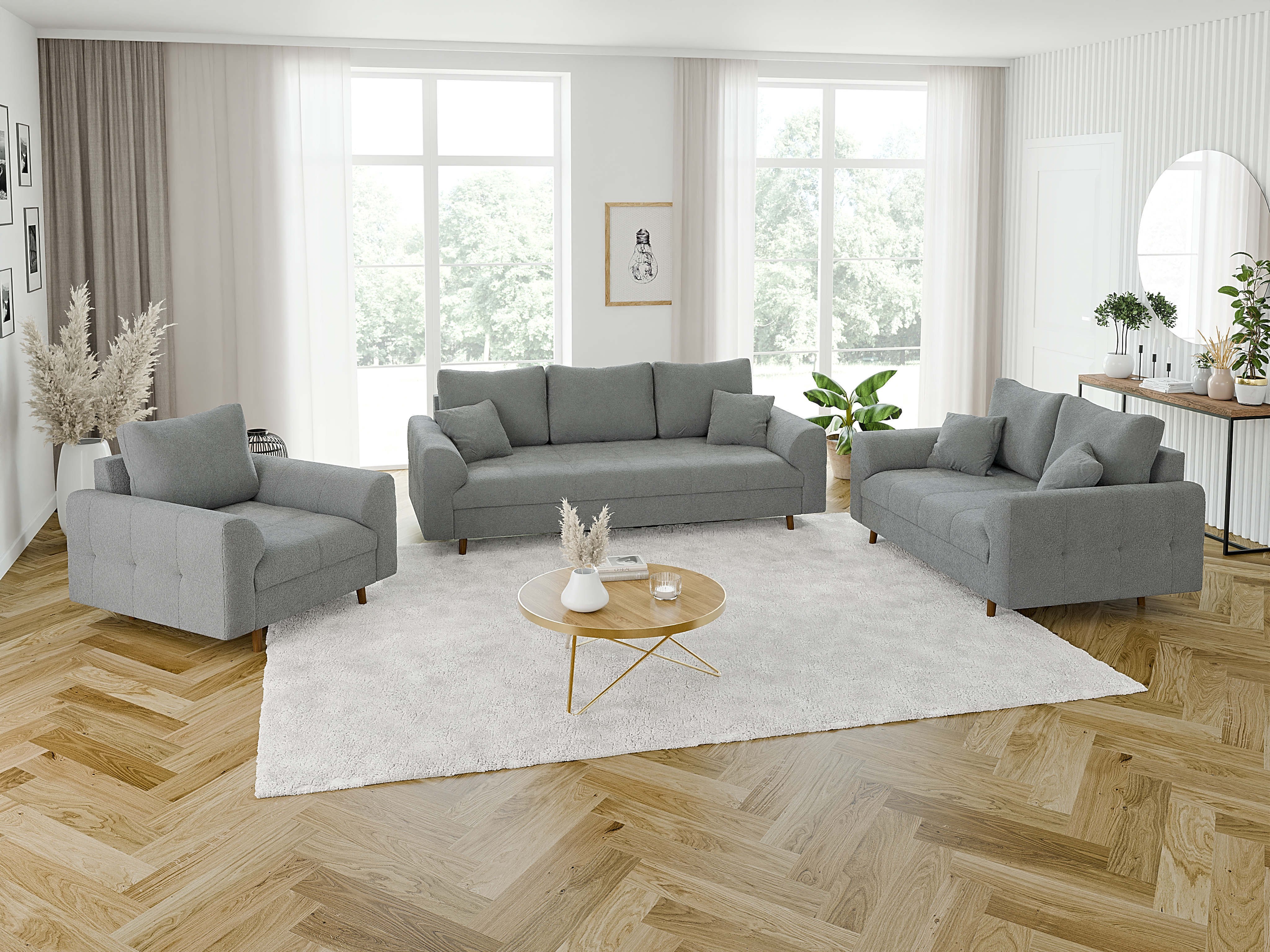 Upholstered furniture set Elbmori 107 (Coral 75)