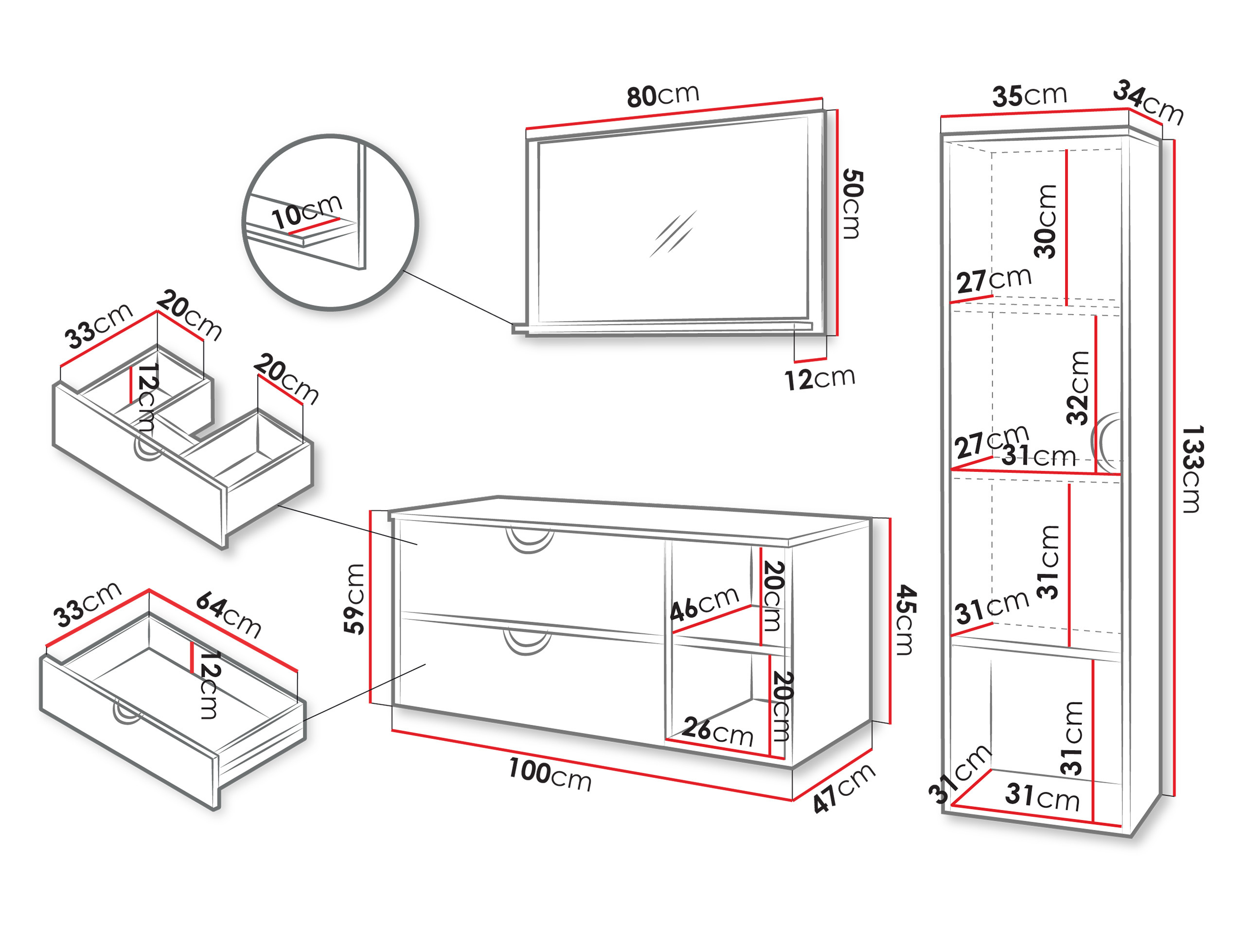 Bathroom set Sodalis (Cashmere)