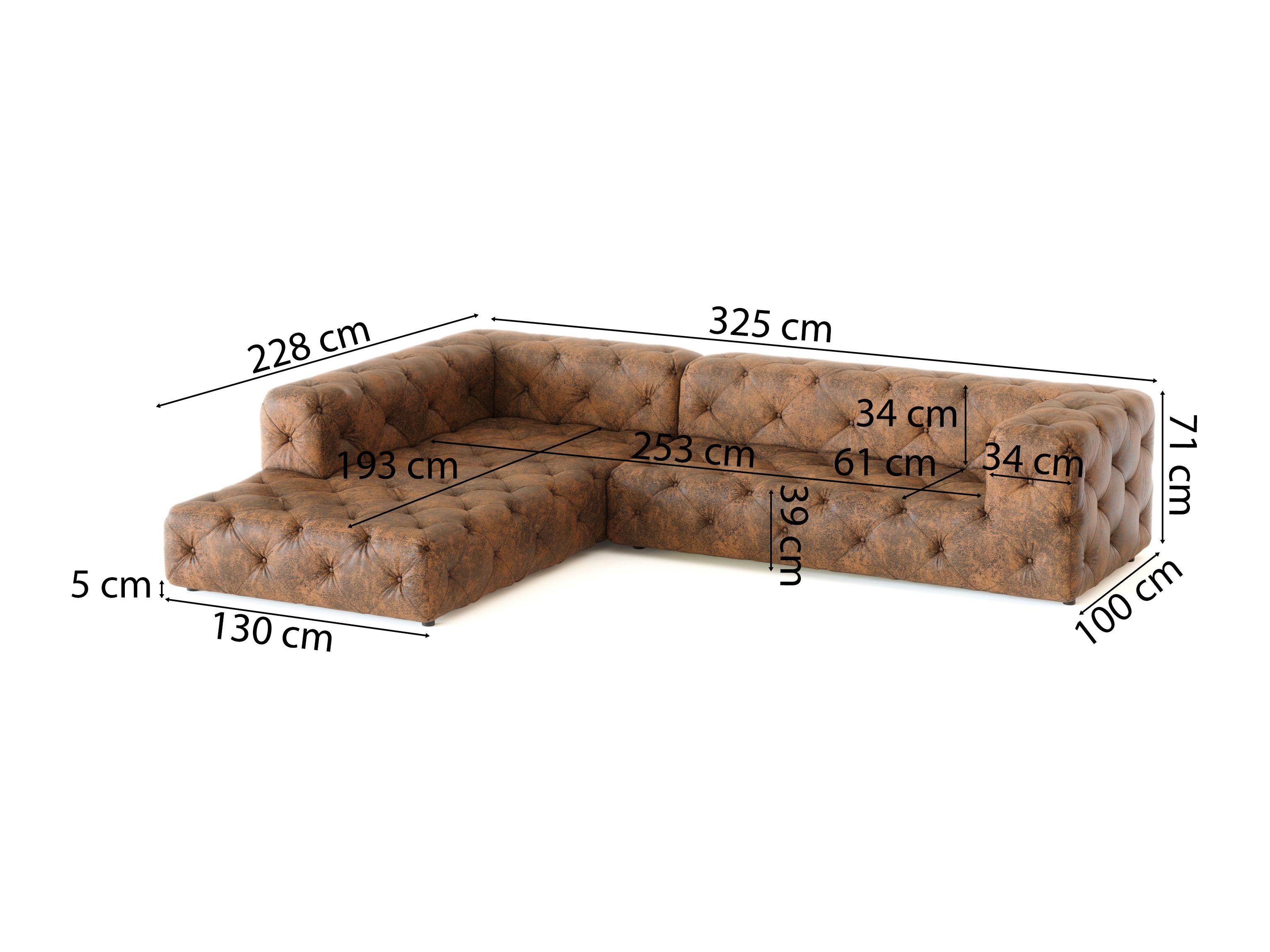 Corner sofa Tenvira 100 (Gobi 03)
