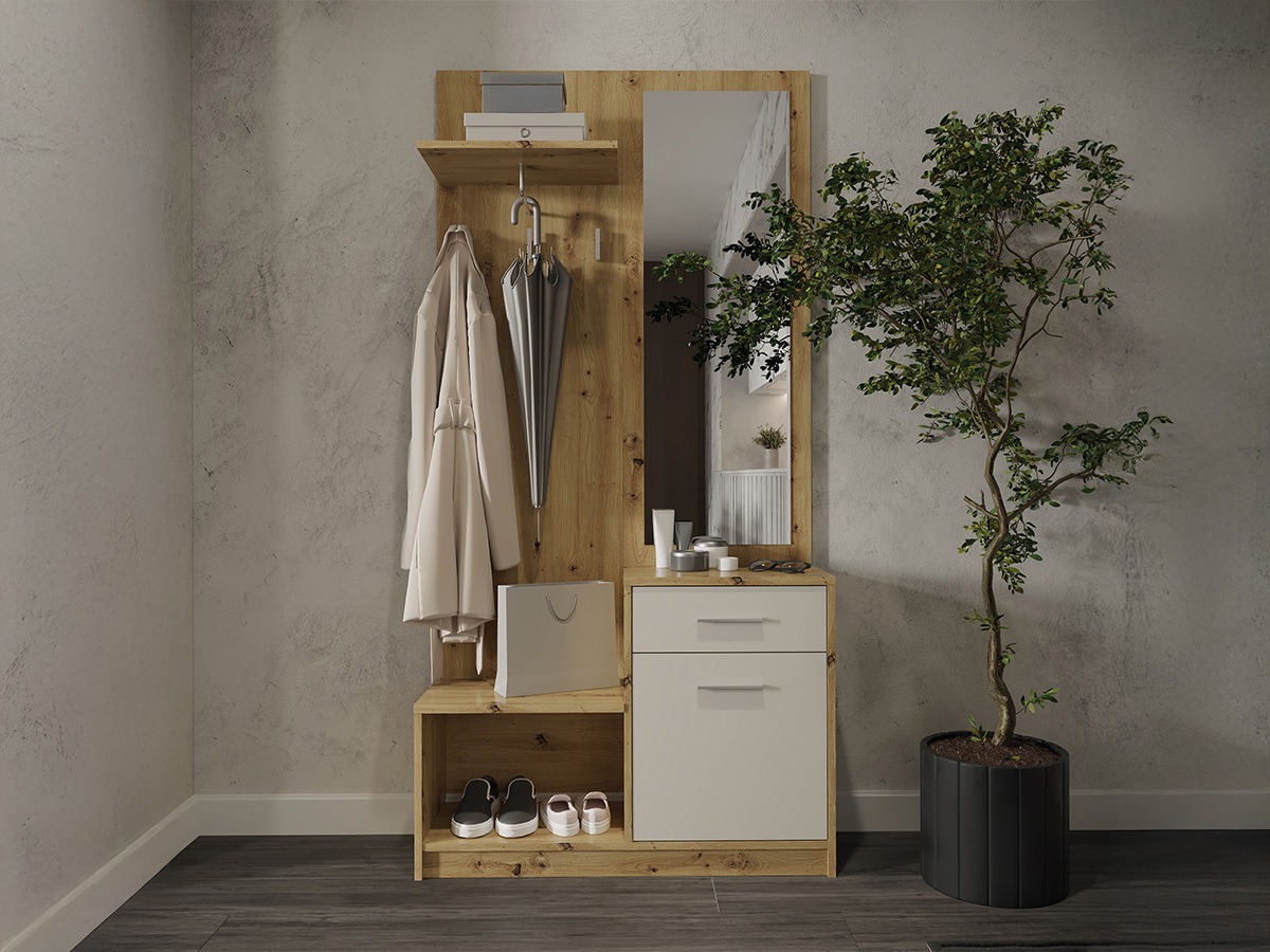 Hallway set Houston 2084 (Artisan oak + Cashmere)