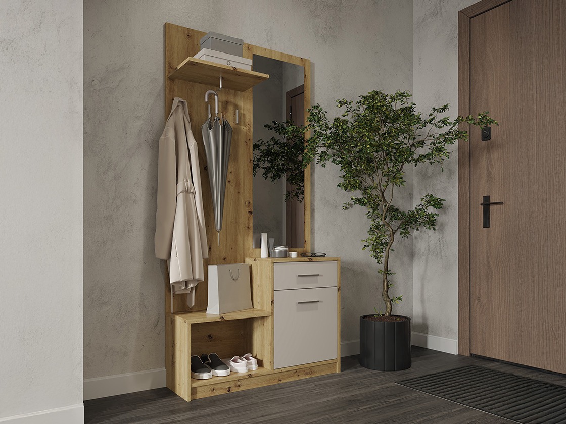 Hallway set Houston 2084 (Artisan oak + Cashmere)