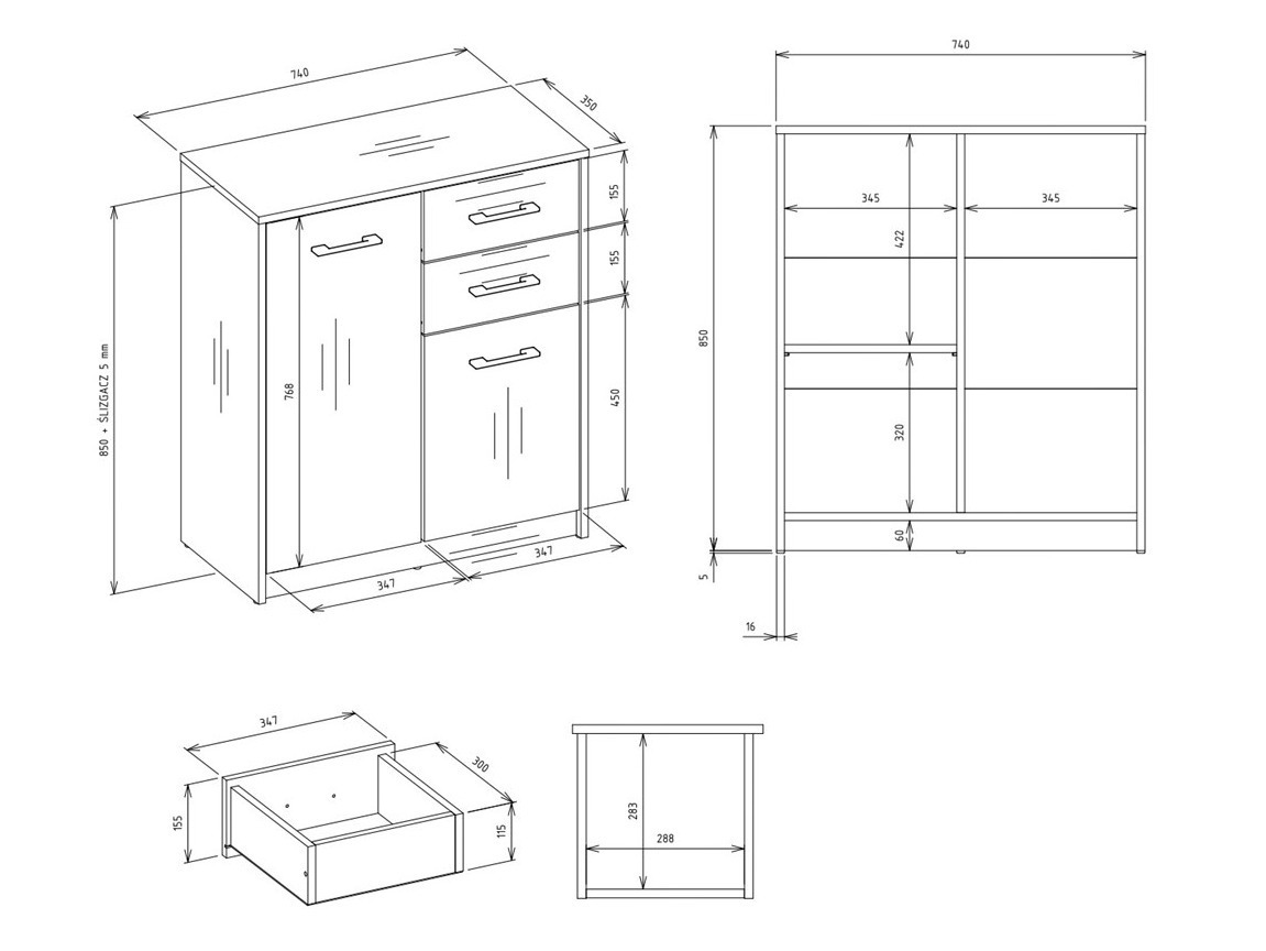 Chest of drawers Mandeville 338