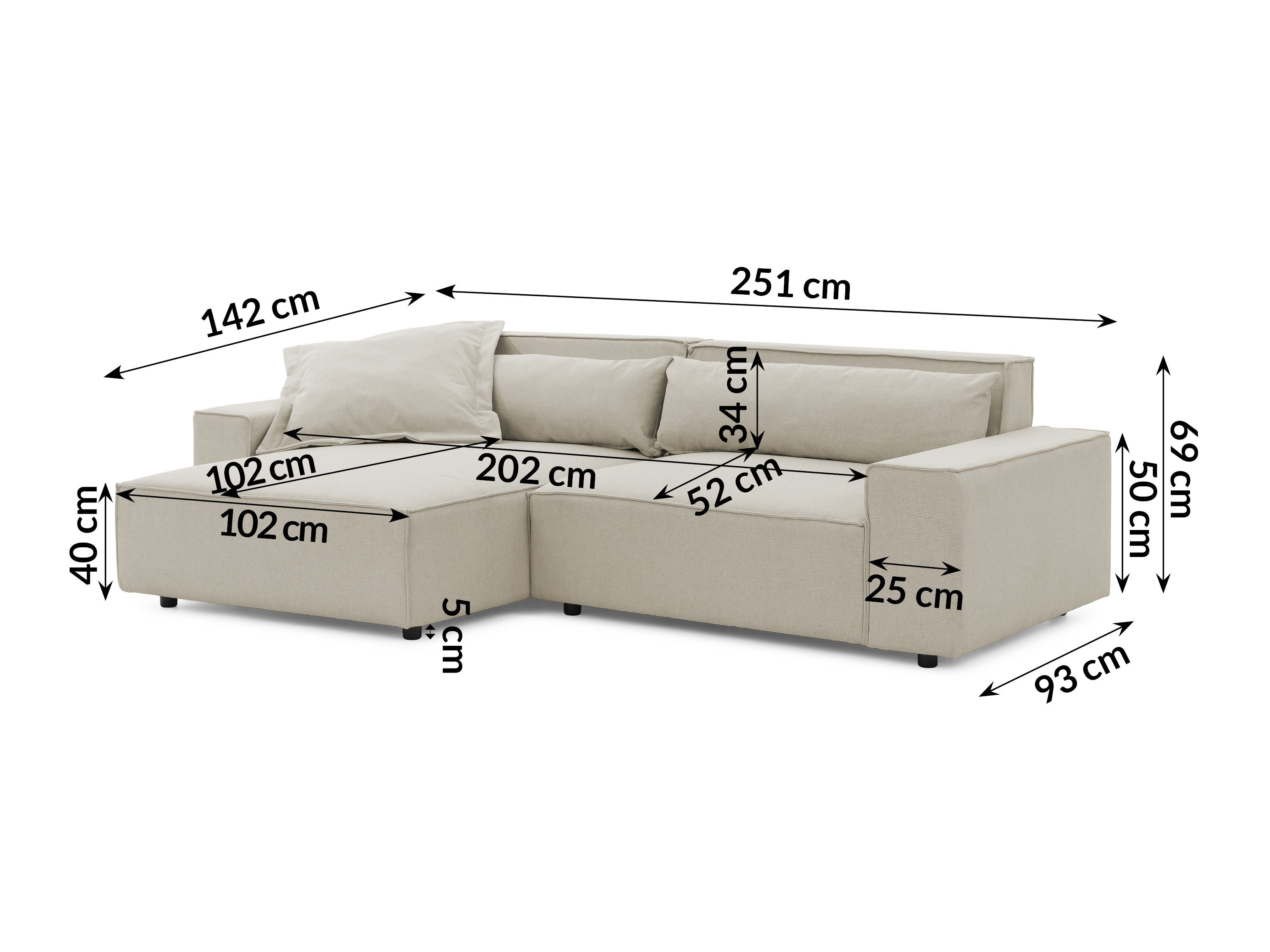 Corner sofa Rocklin 113 (Barrel 04)