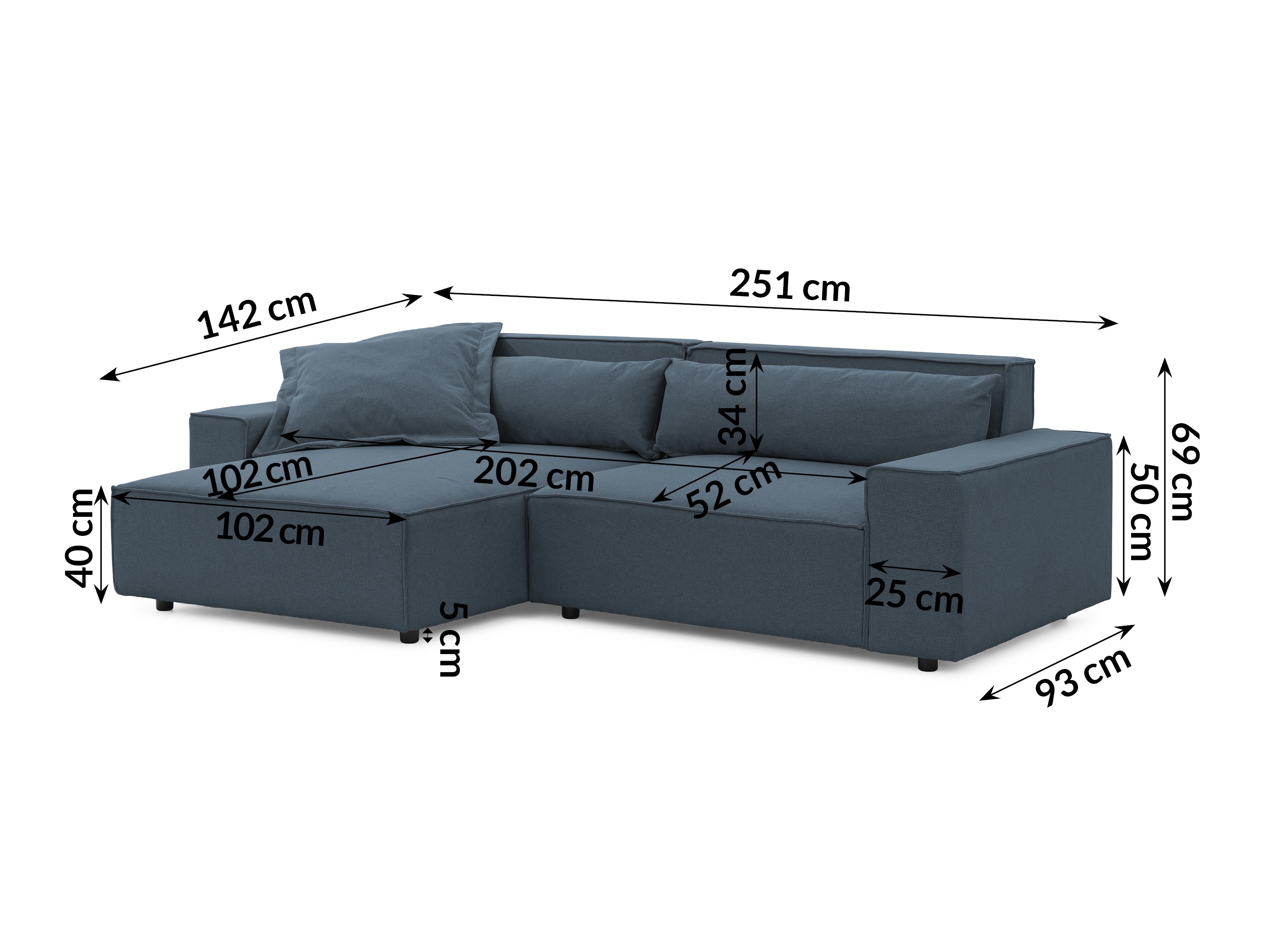 Corner sofa Rocklin 113 (Barrel 74)