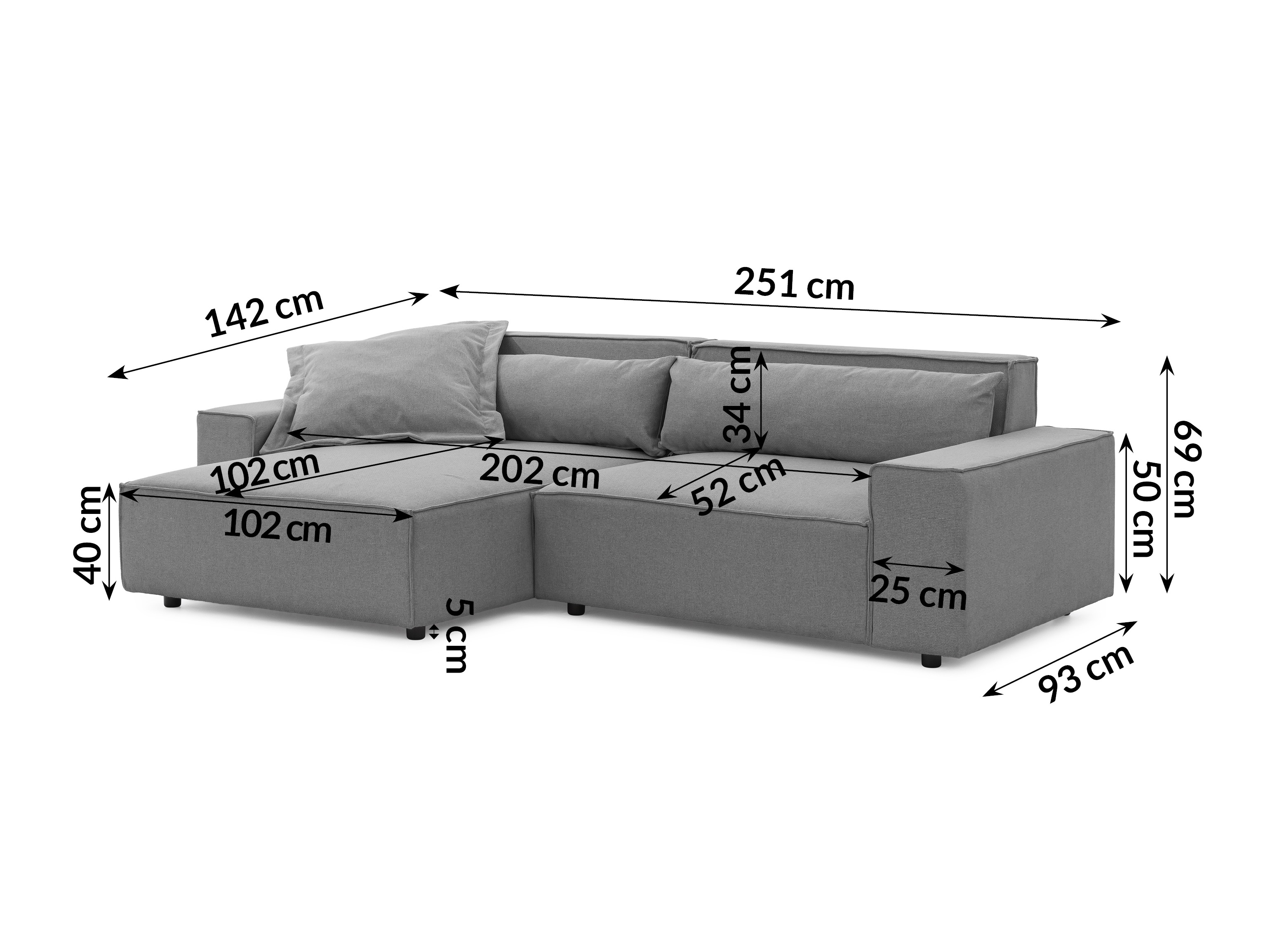 Corner sofa Rocklin 113 (Barrel 83)