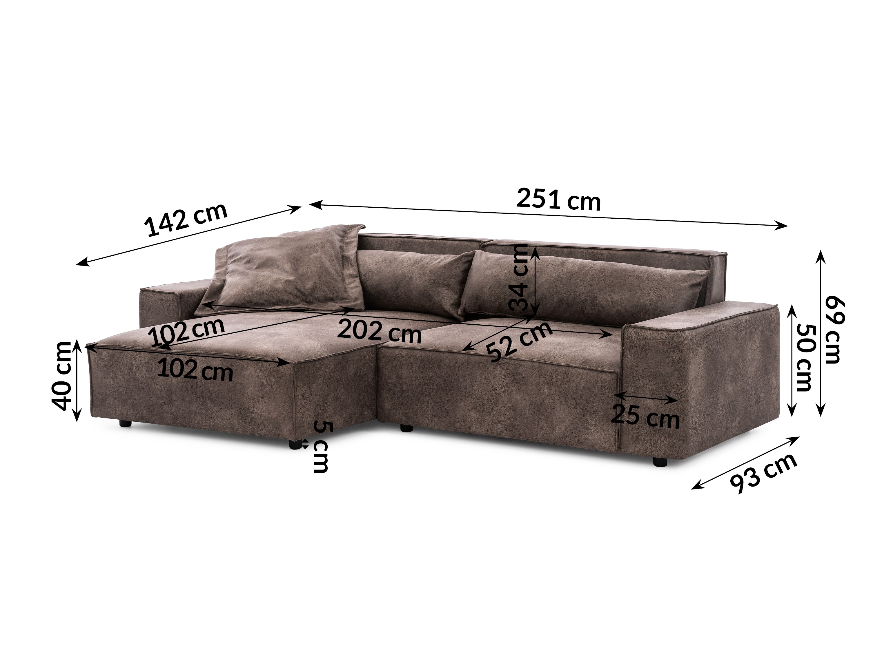 Corner sofa Rocklin 113 (Tobago 16)