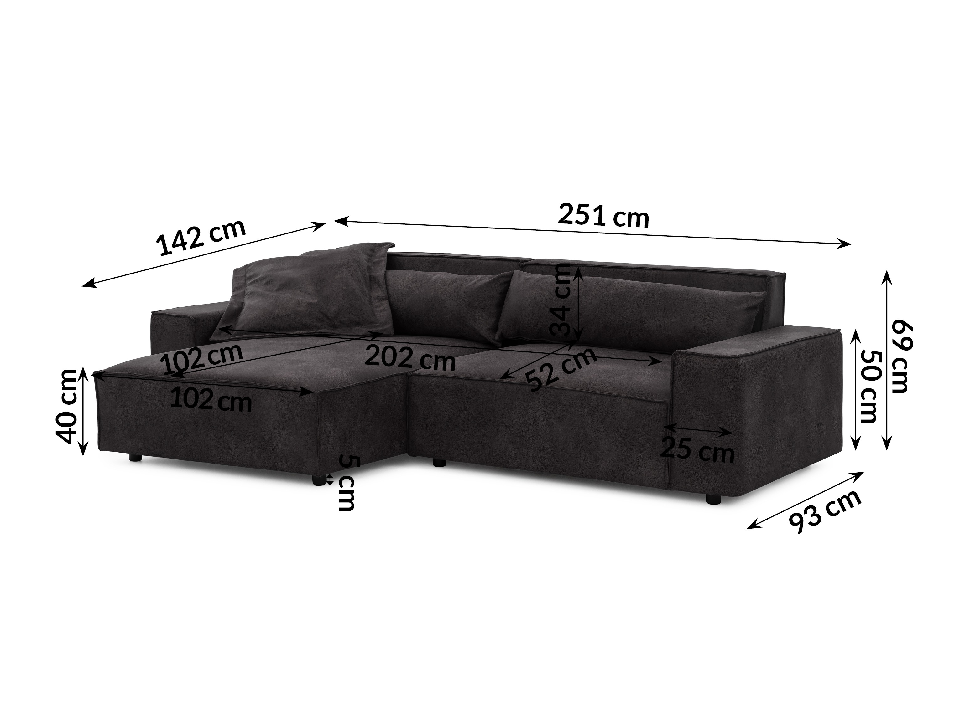 Corner sofa Rocklin 113 (Tobago 17)