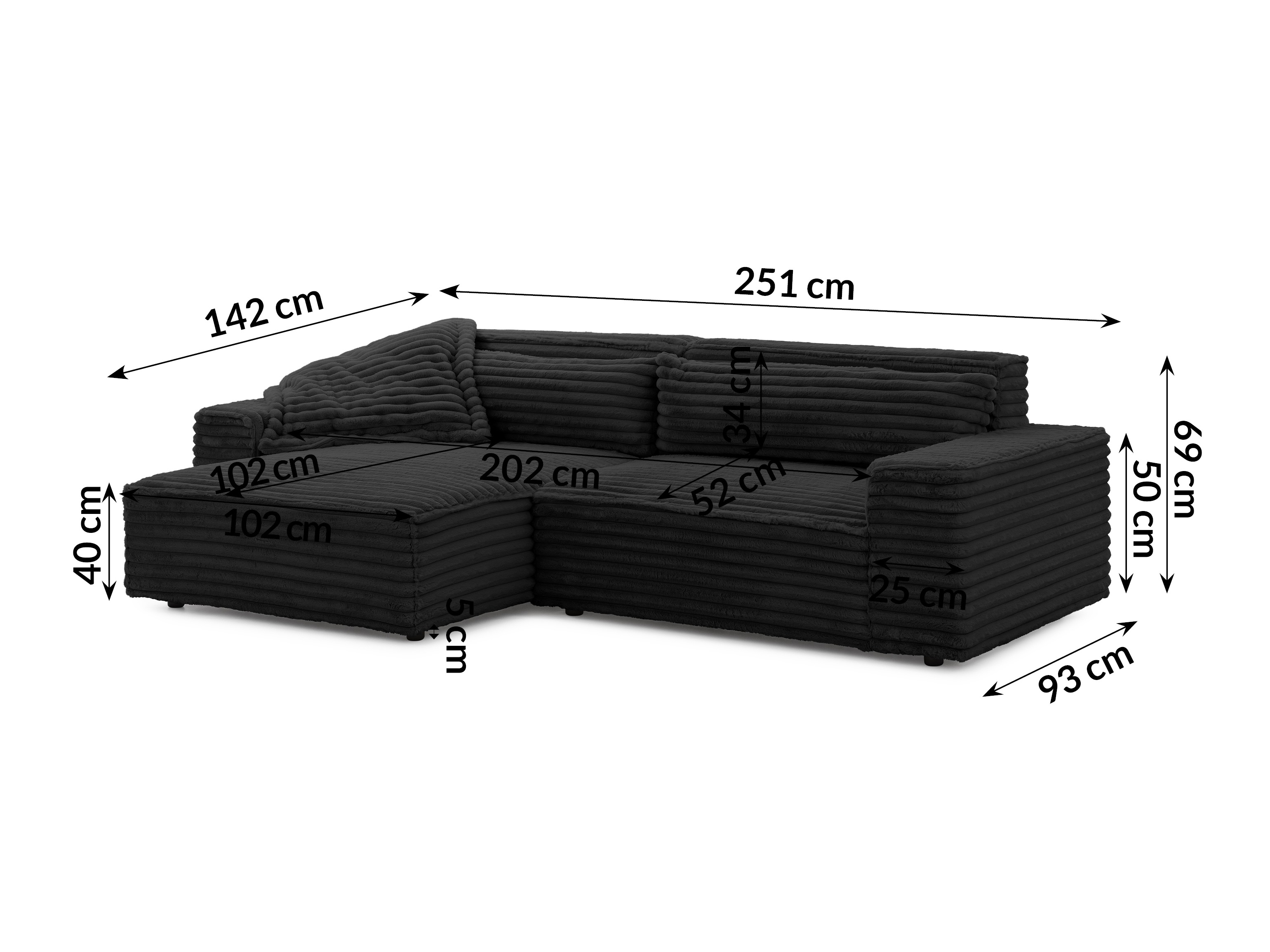 Corner sofa Rocklin 113 (Vito 18)