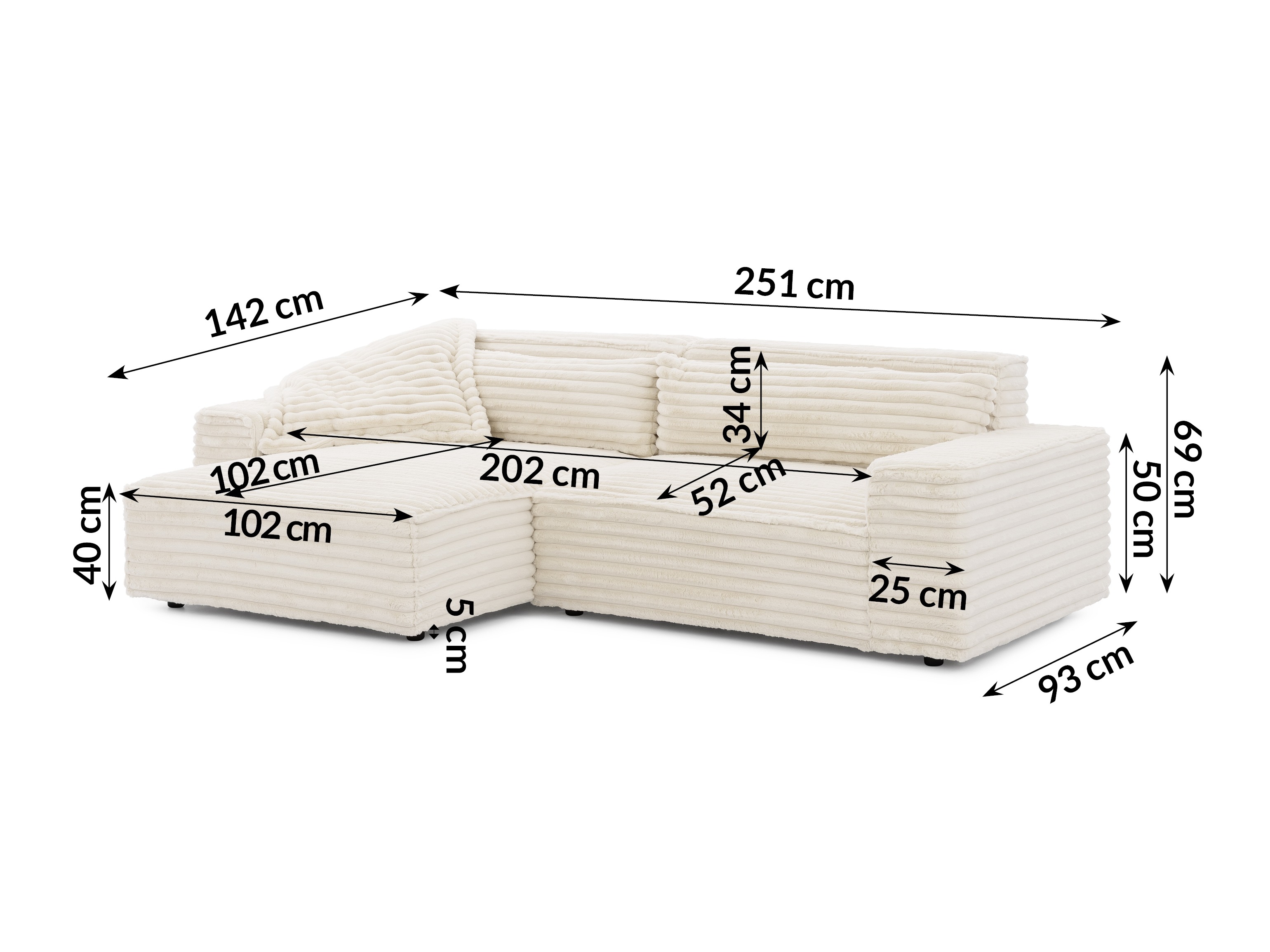Corner sofa Rocklin 113 (Vito 23)