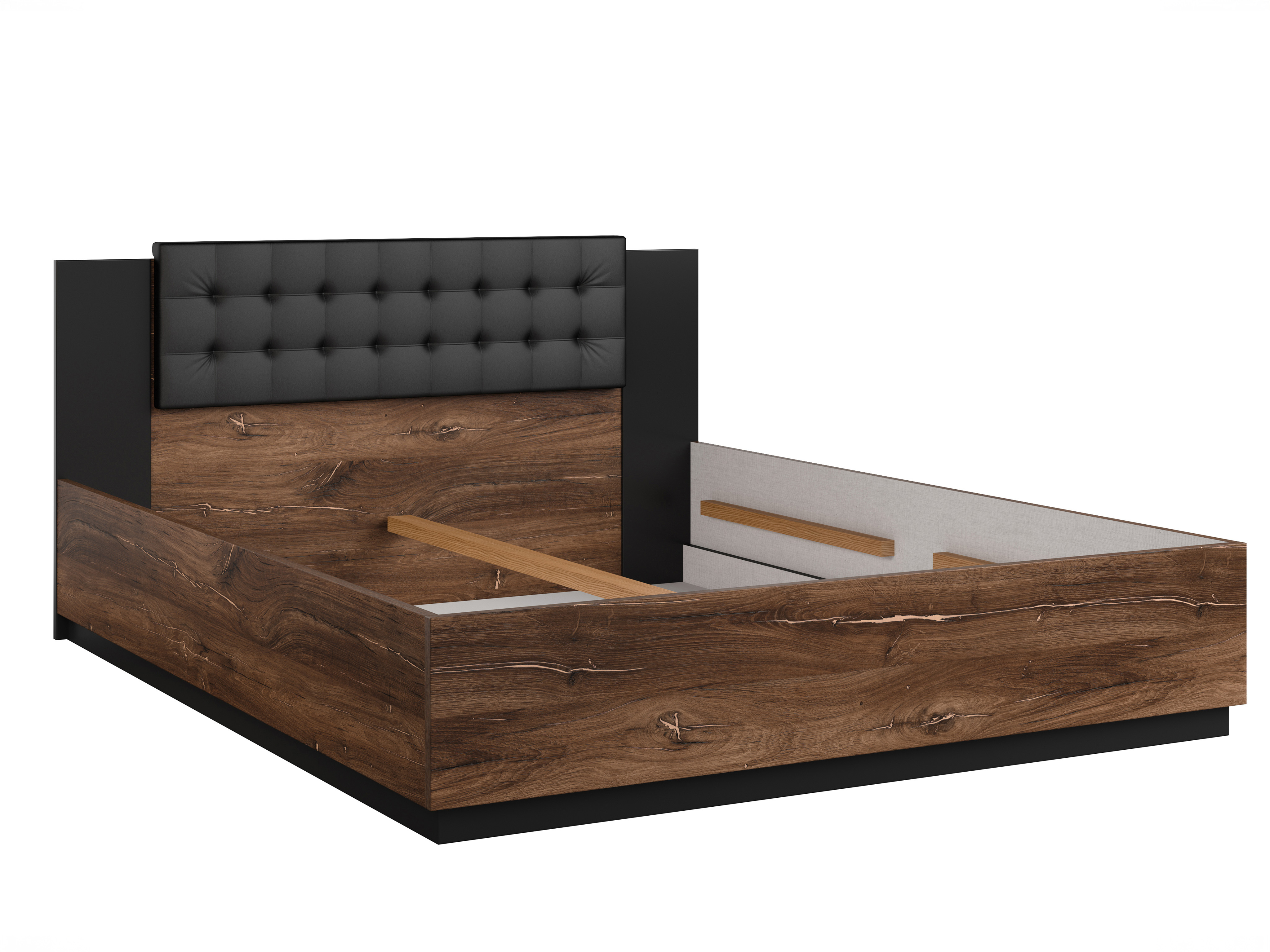 Bed Felelie 104 (Dark Flagstaf oak + Copper)