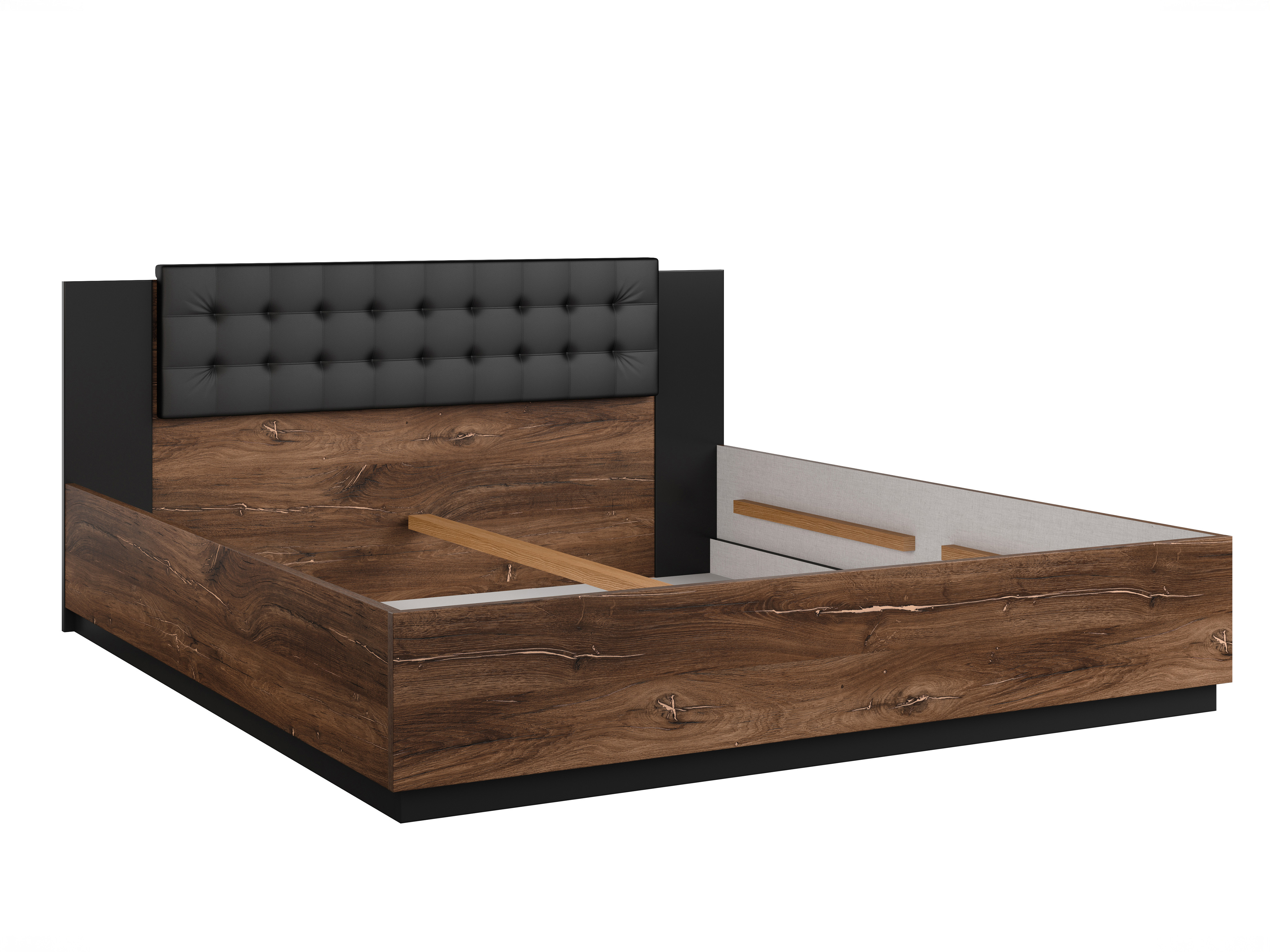 Bed Felelie 104 (Dark Flagstaf oak + Copper)