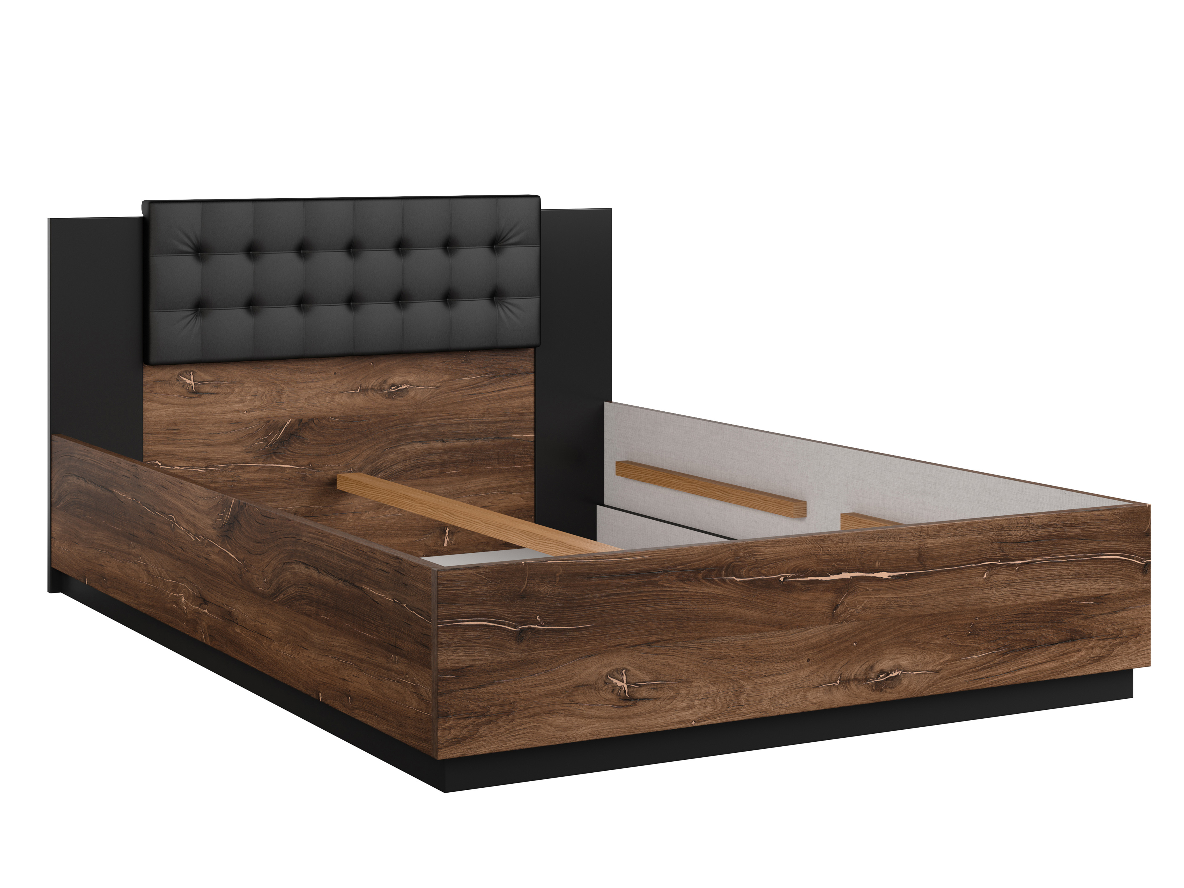 Bed Felelie 104 (Dark Flagstaf oak + Copper)
