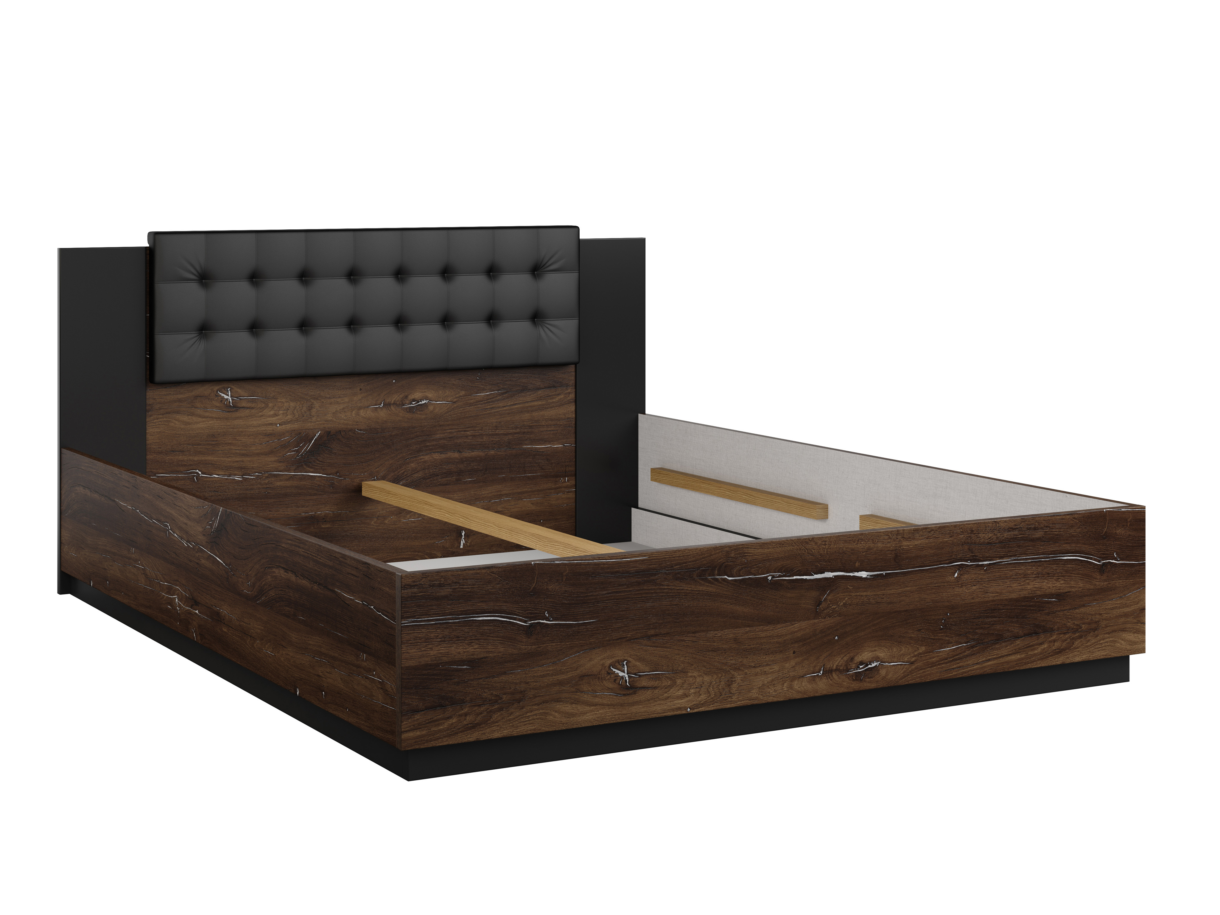 Bed Felelie 104 (Dark Flagstaf oak + Silver)