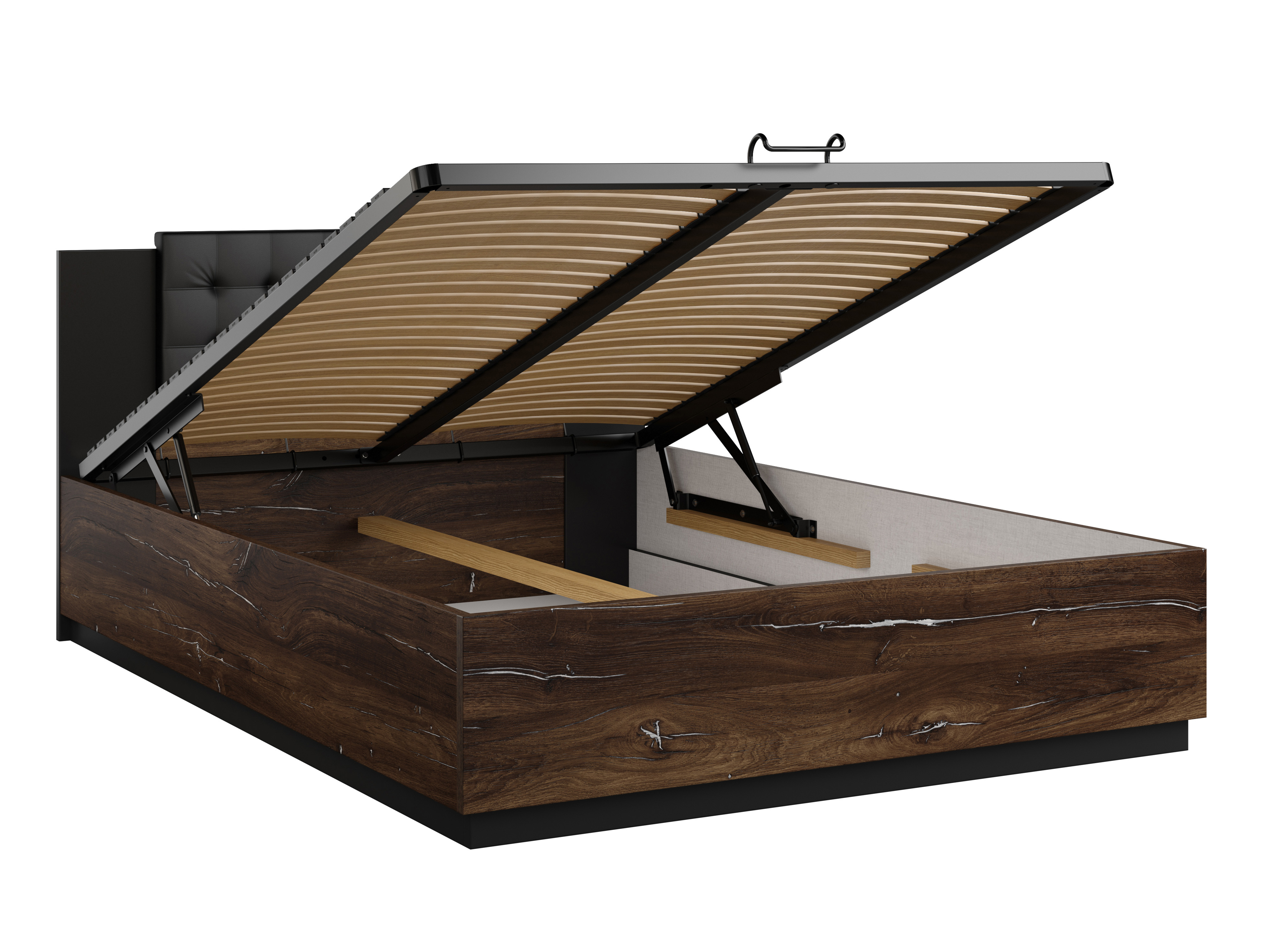 Bed Felelie 104 (Dark Flagstaf oak + Silver)