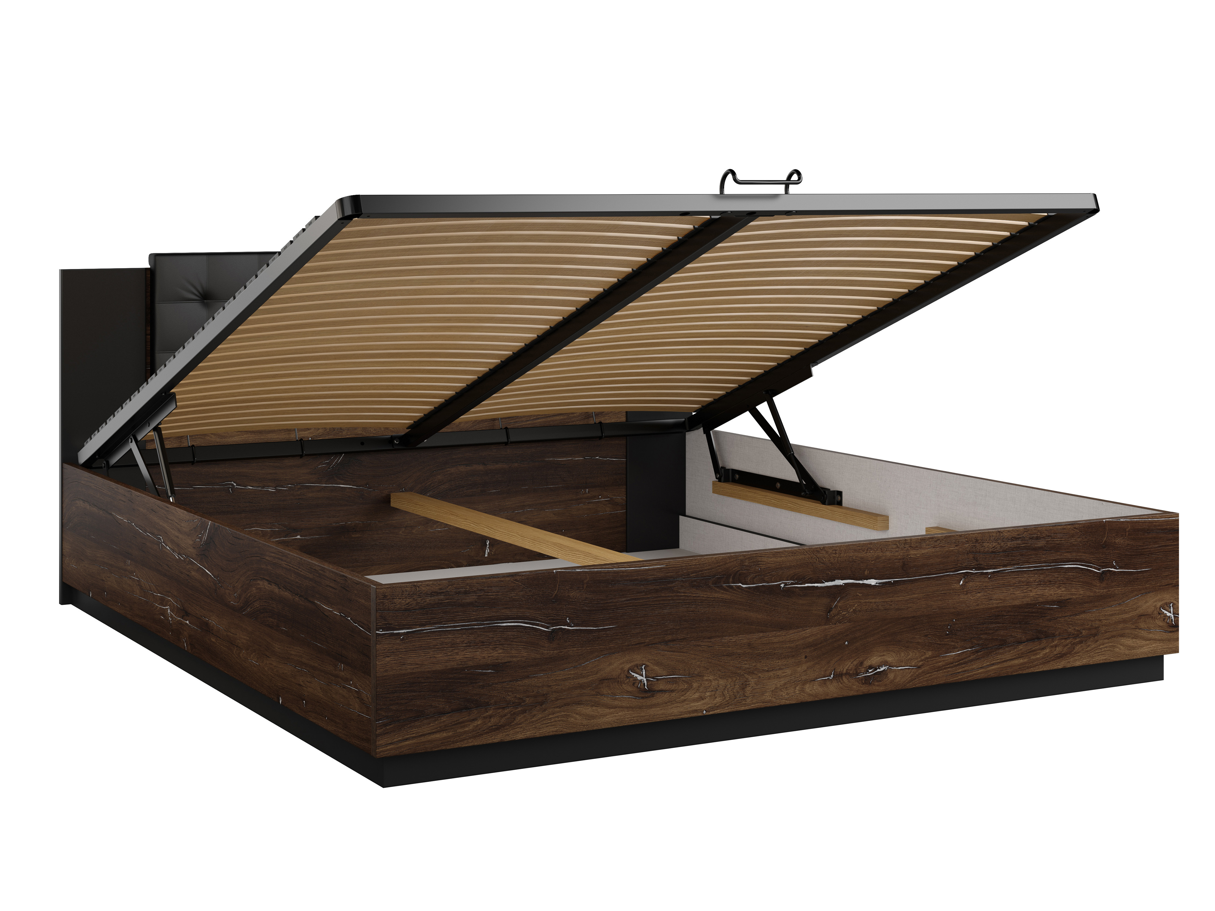Bed Felelie 104 (Dark Flagstaf oak + Silver)