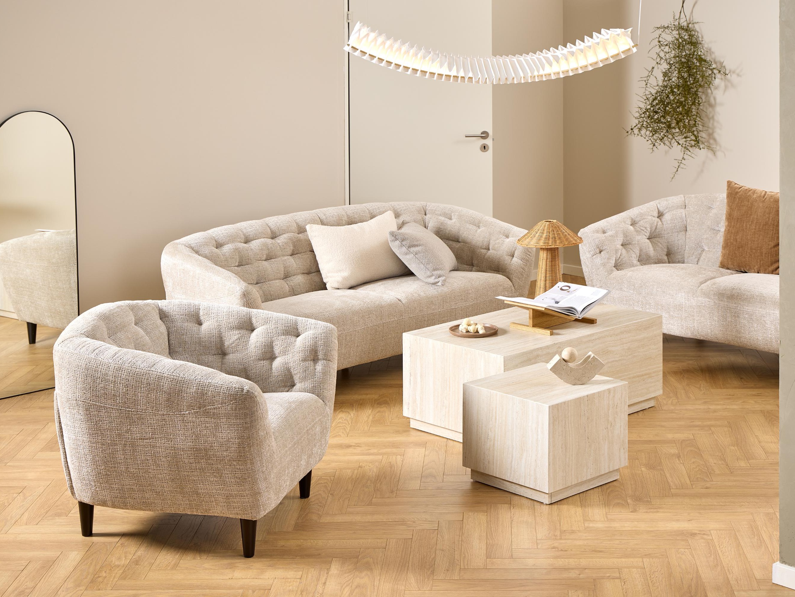 Chesterfield sofa Norsica 260 (Beige)