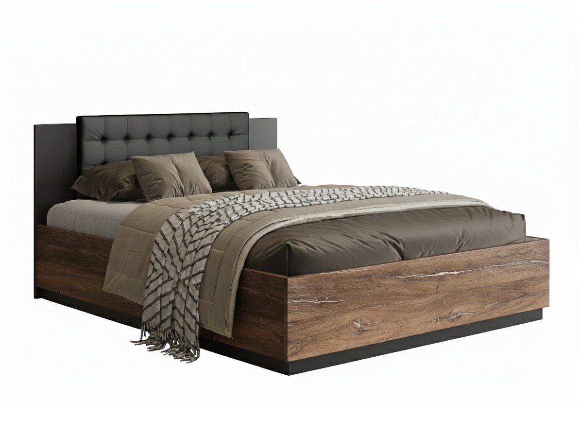 Bed Felelie 104 (Dark Flagstaf oak + Copper)