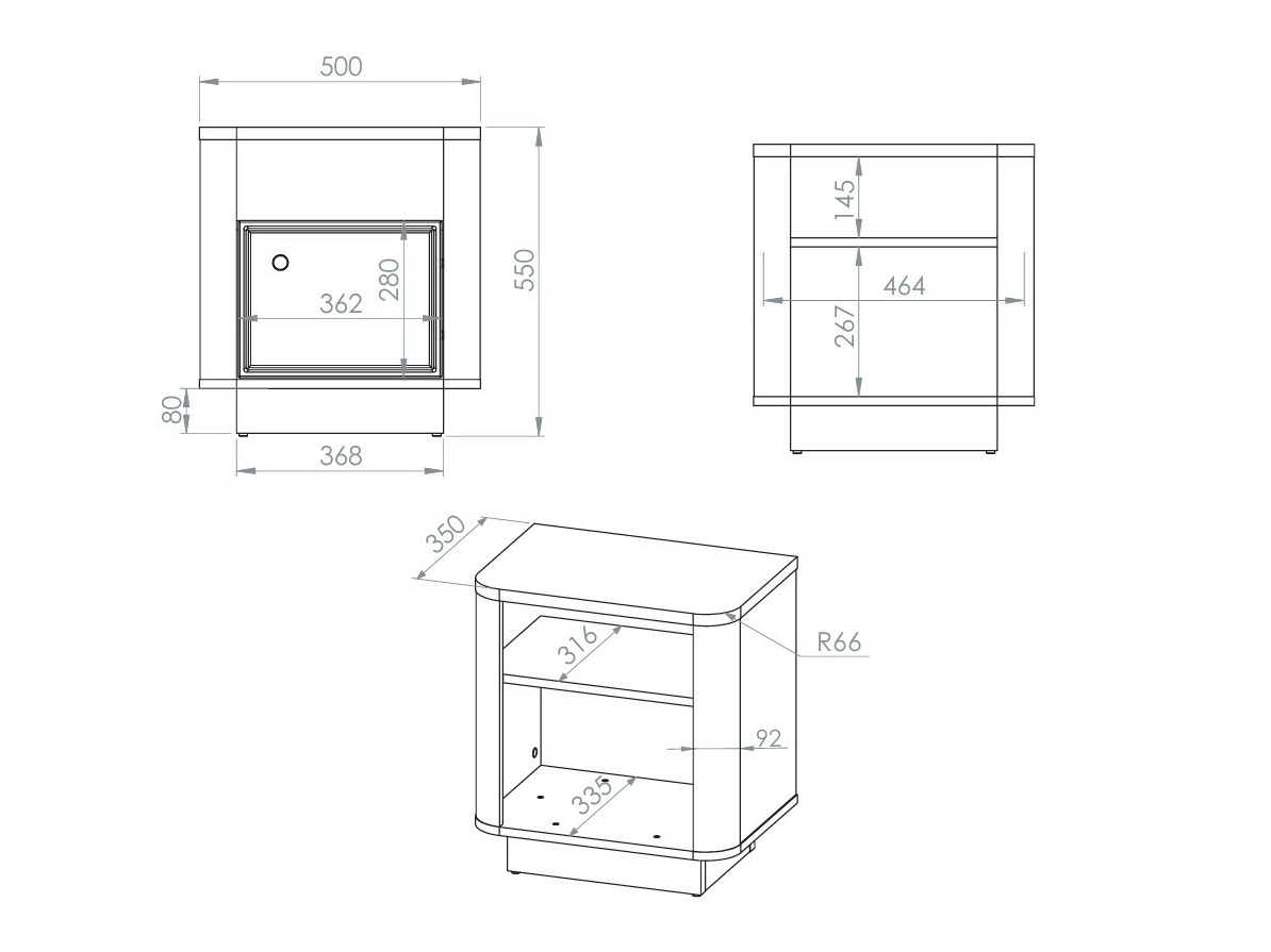 Bedside table Cavrome 107