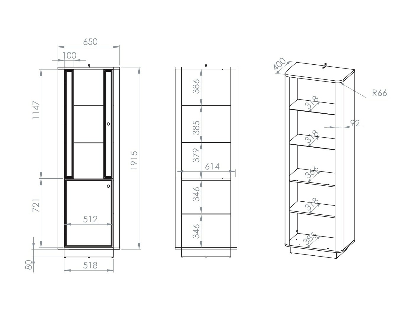 Bookcase Cavrome 104
